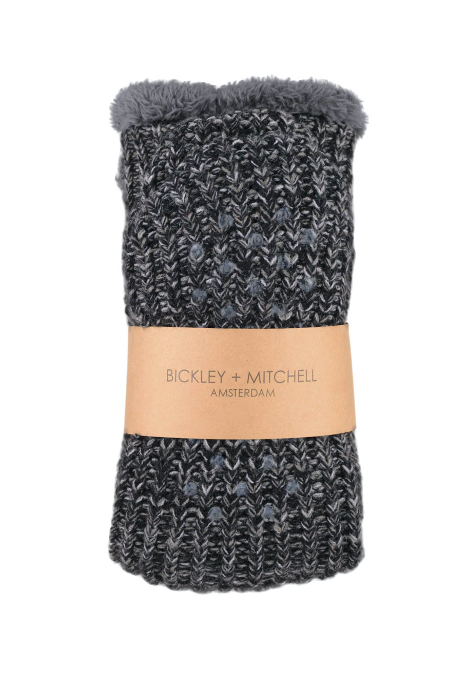 Chunky Knit Twisted Color Slipper Socks