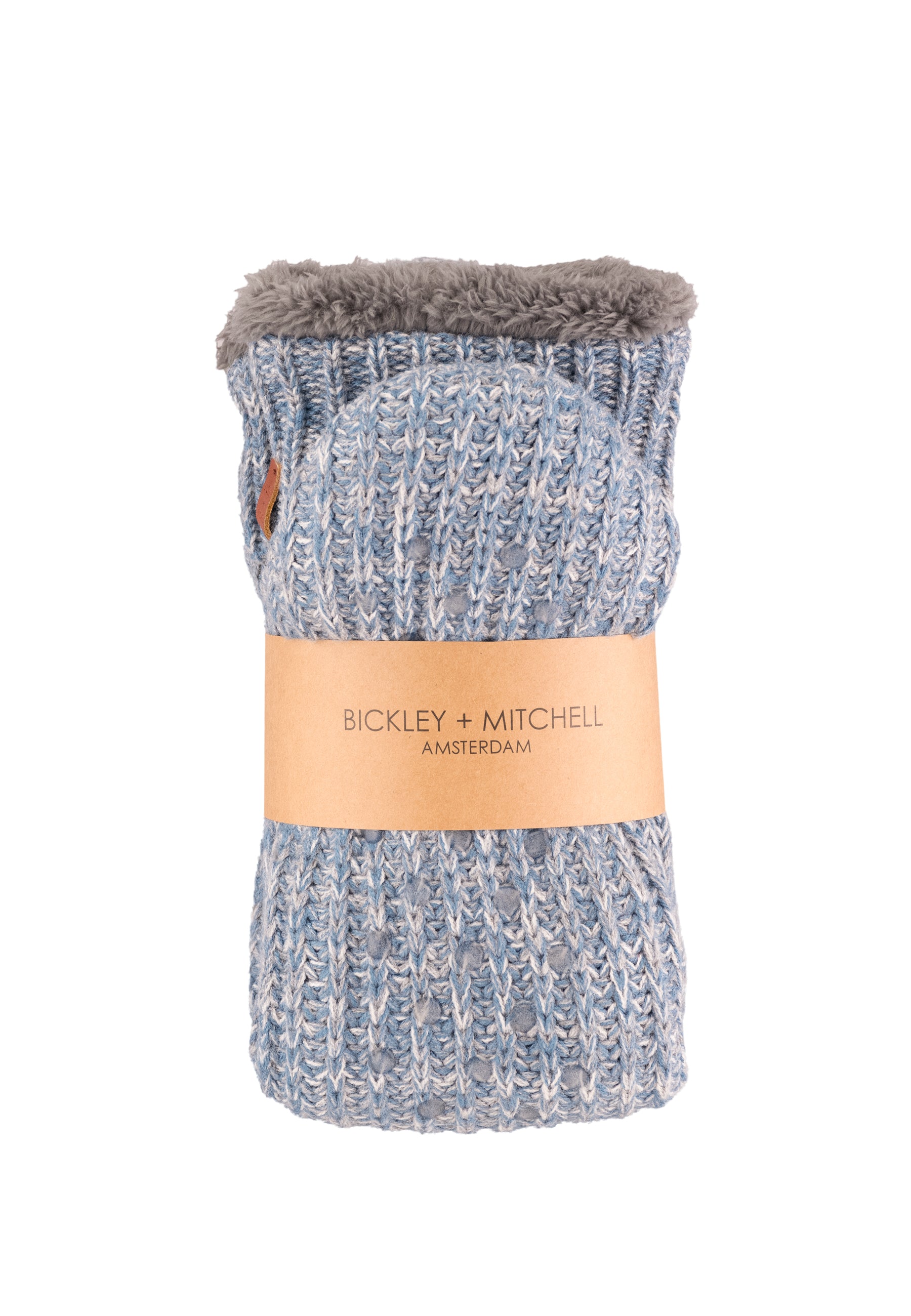 Chunky Knit Twisted Color Slipper Socks