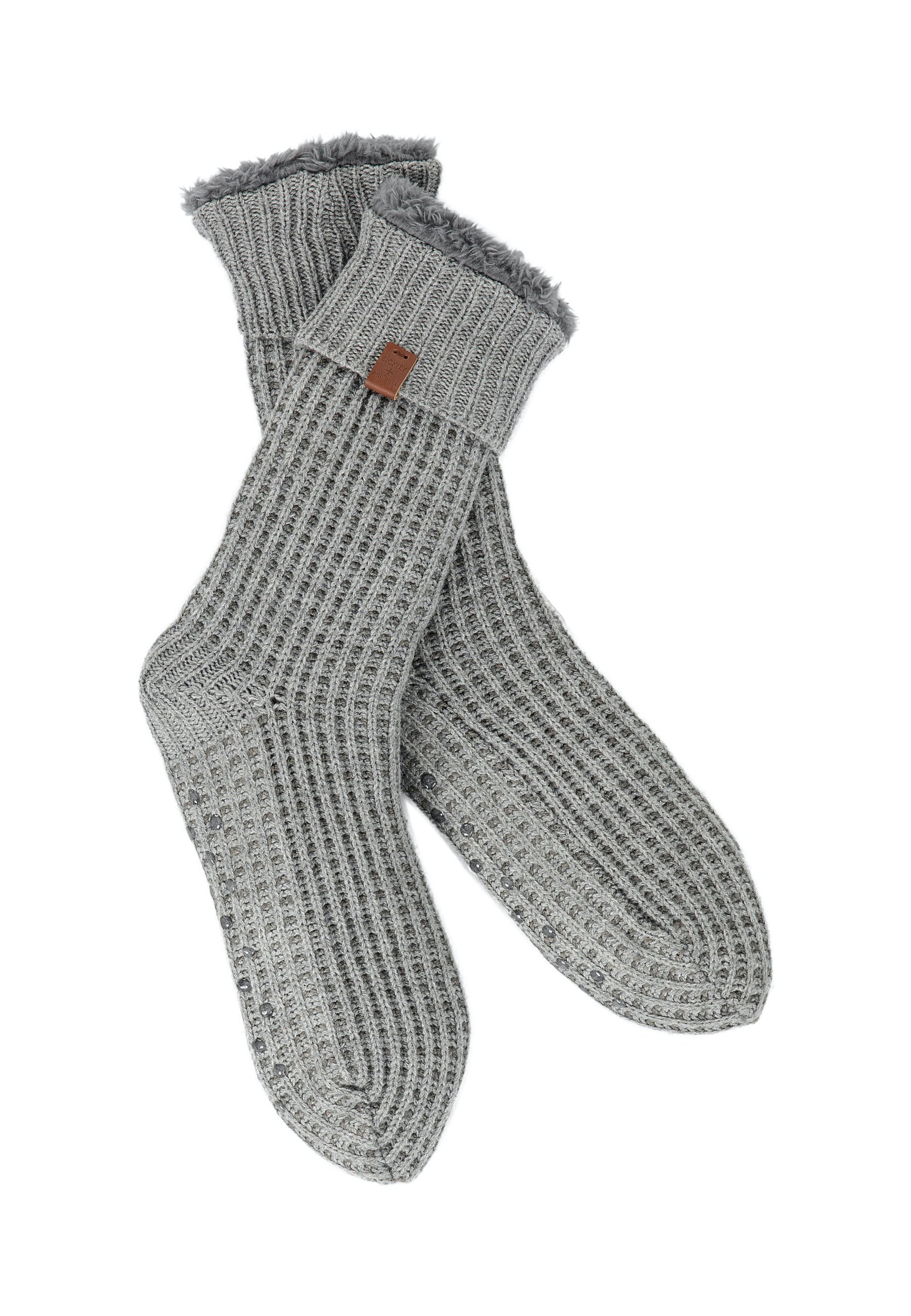 Chunky Waffle Slipper Socks