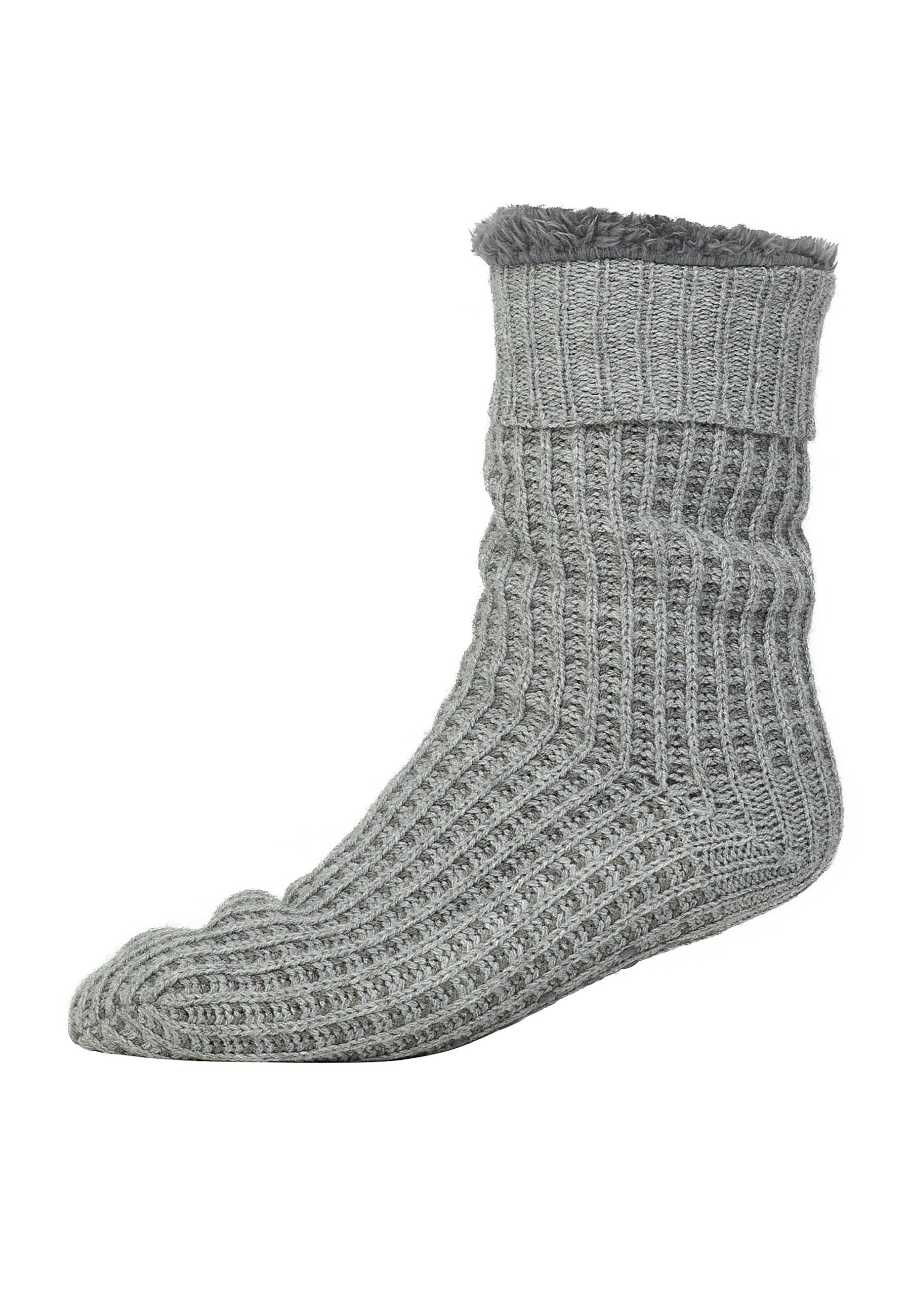 Chunky Waffle Slipper Socks