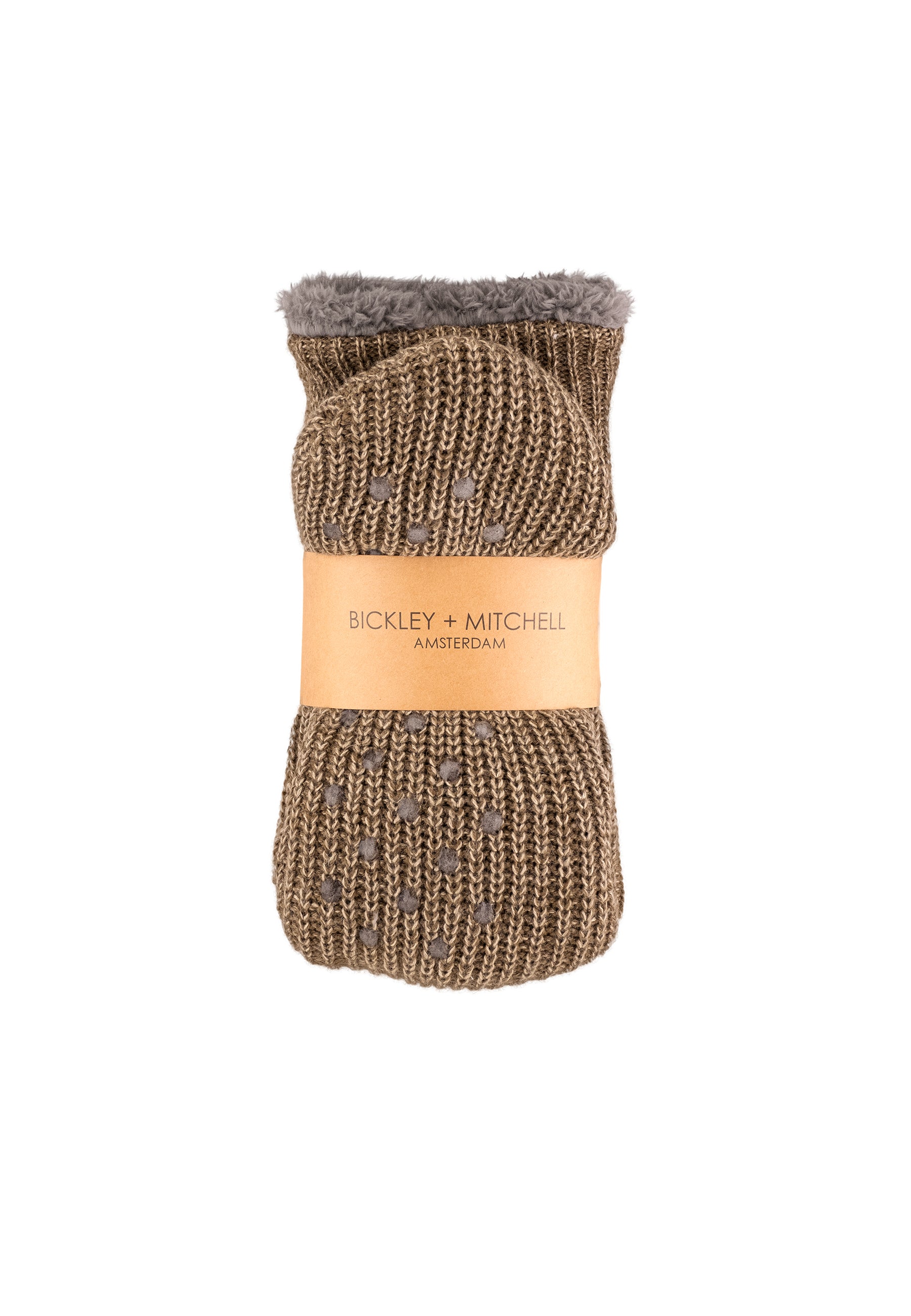 Melange Wool Blend Lined Slipper Socks