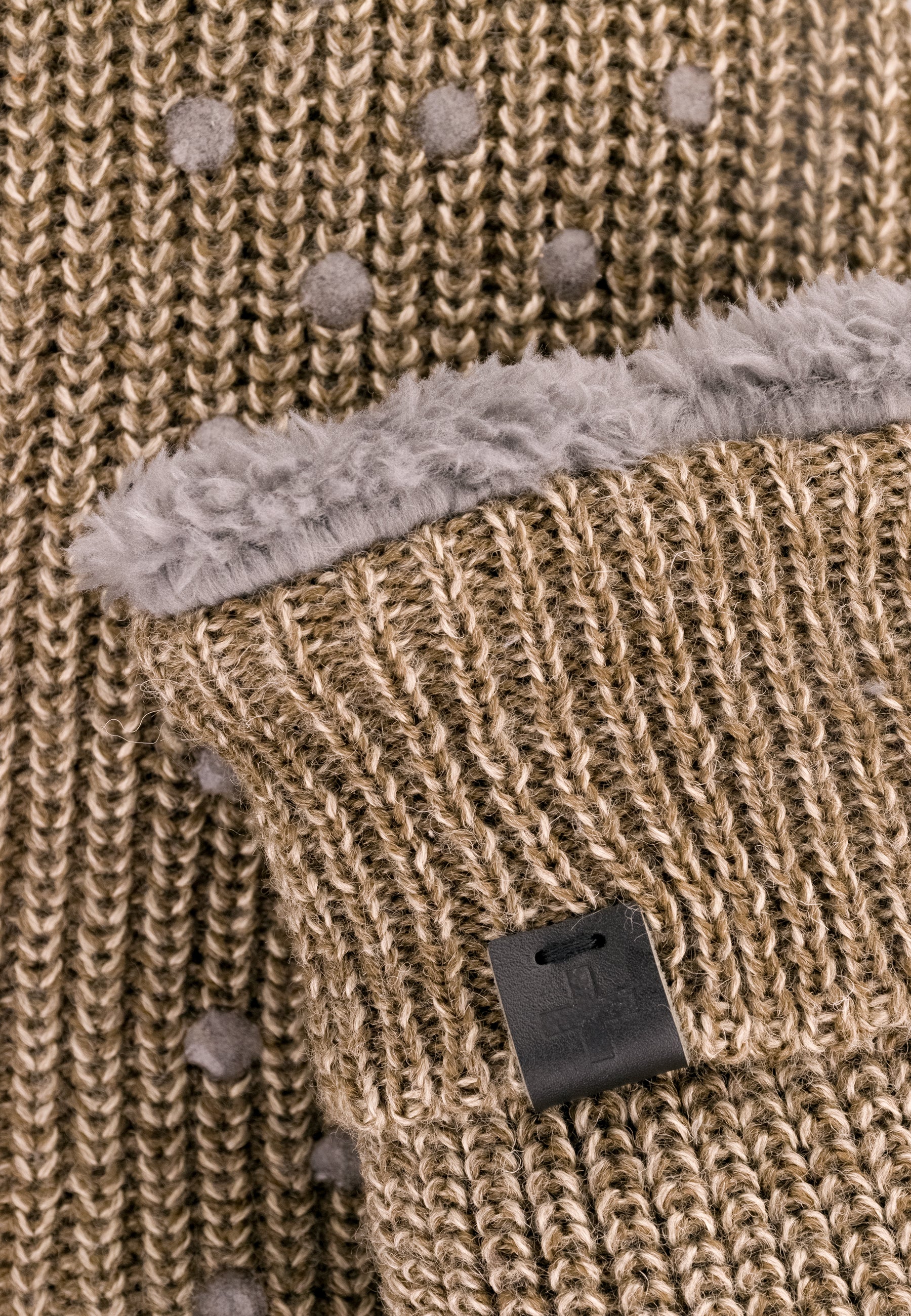 Melange Wool Blend Lined Slipper Socks