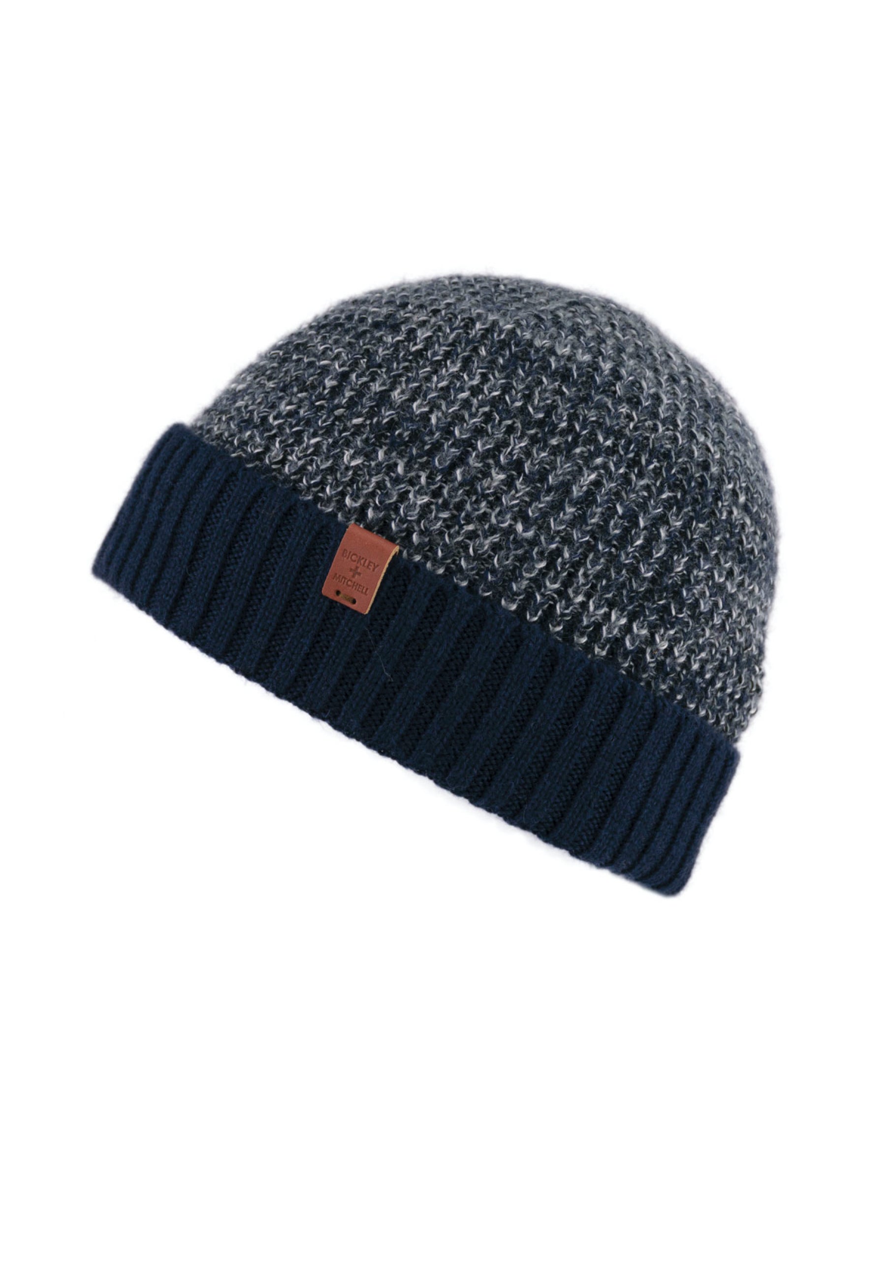Wool Blend Melange Knit Beanie