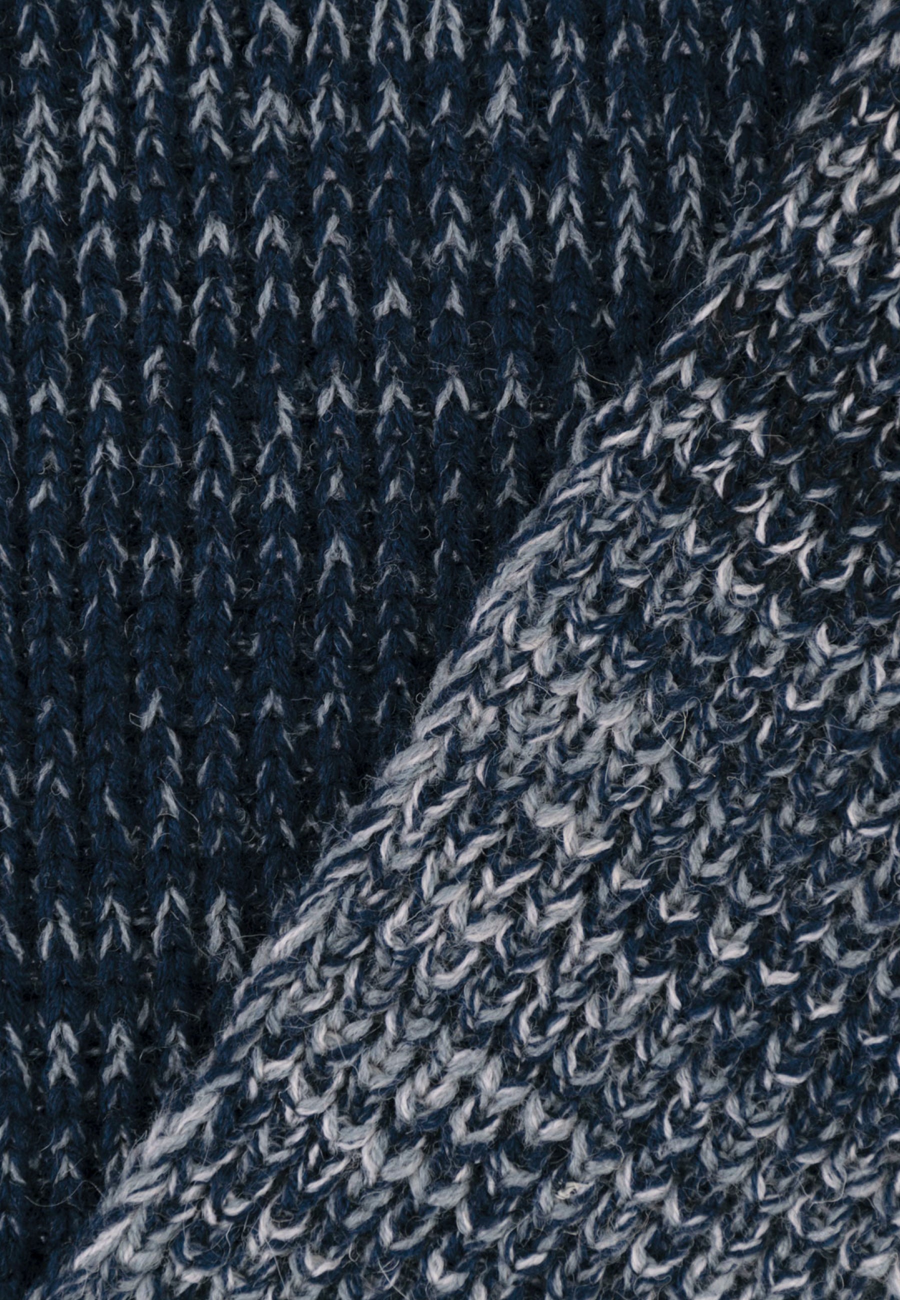 Wool Blend Melange Knit Scarf