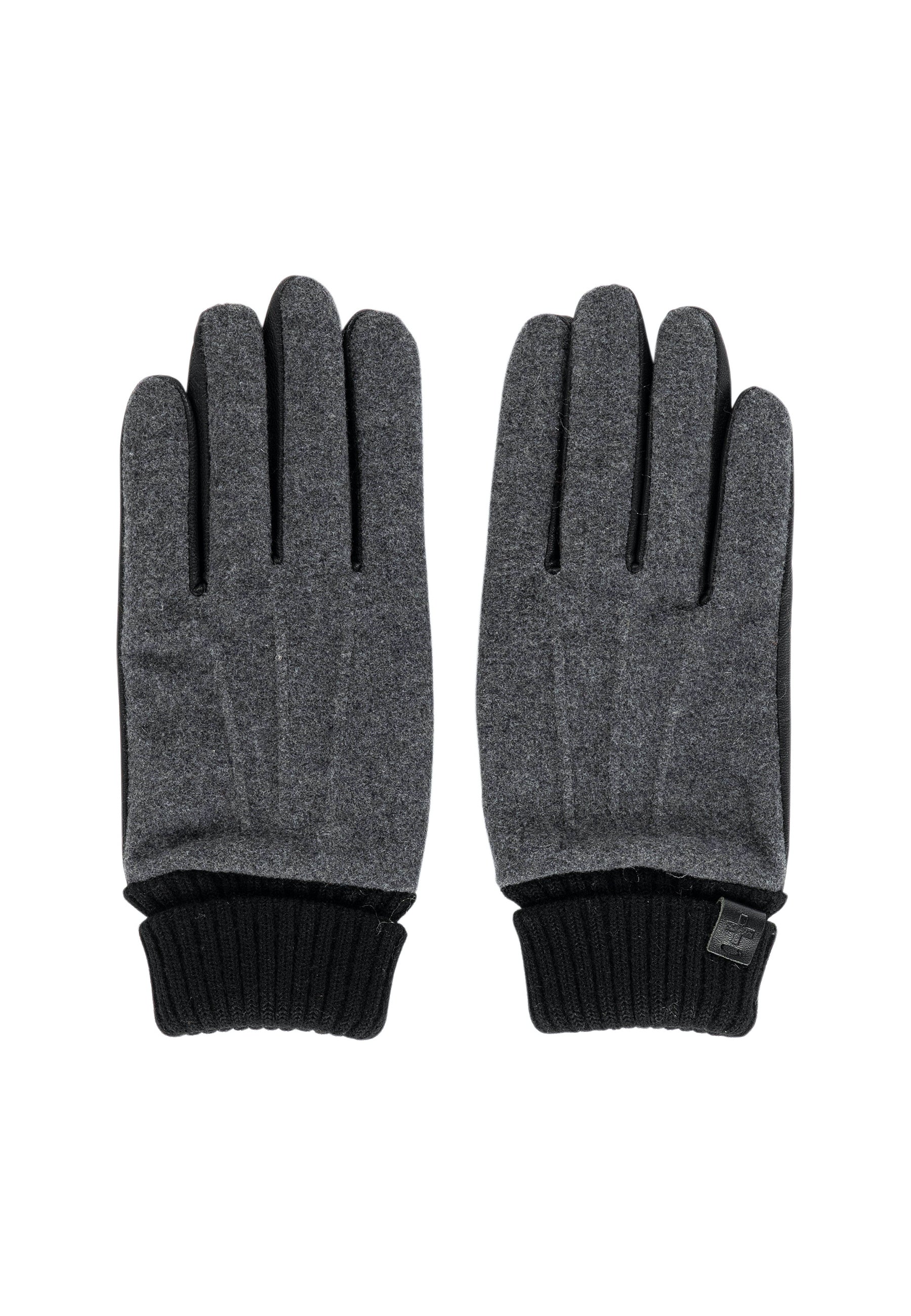 Leather& Felted Wool Gloves