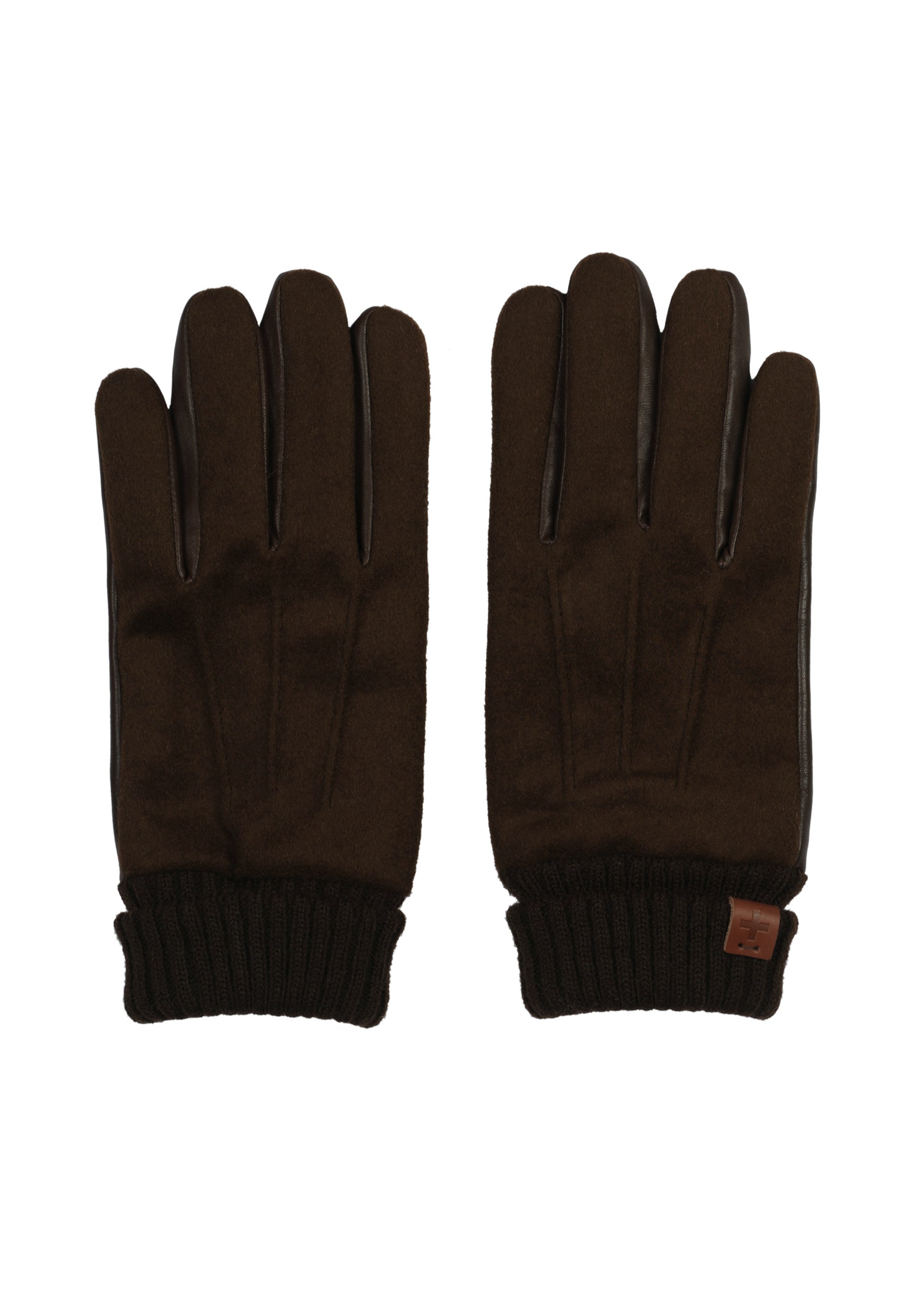 Leather& Felted Wool Gloves