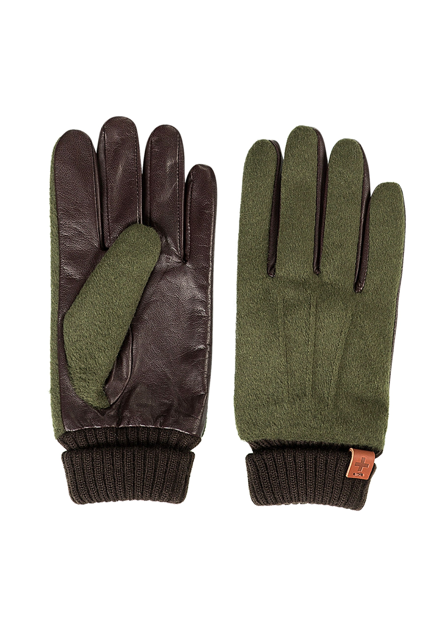 Leather& Felted Wool Gloves