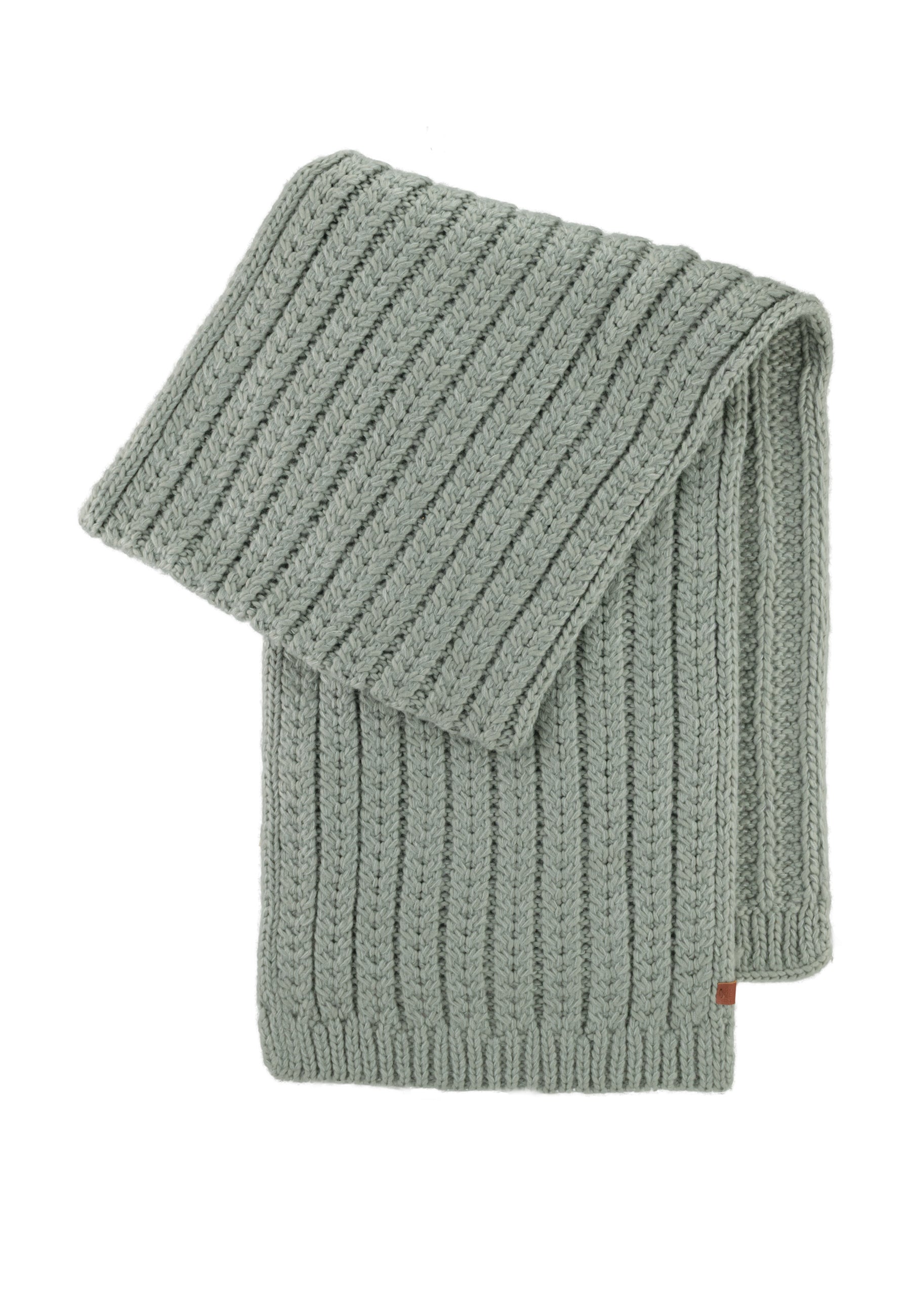 Knit Scarf With Cable Pattern