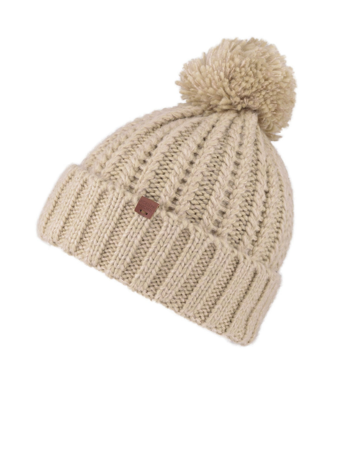 Chunky Cable Knit Pom Pom Beanie