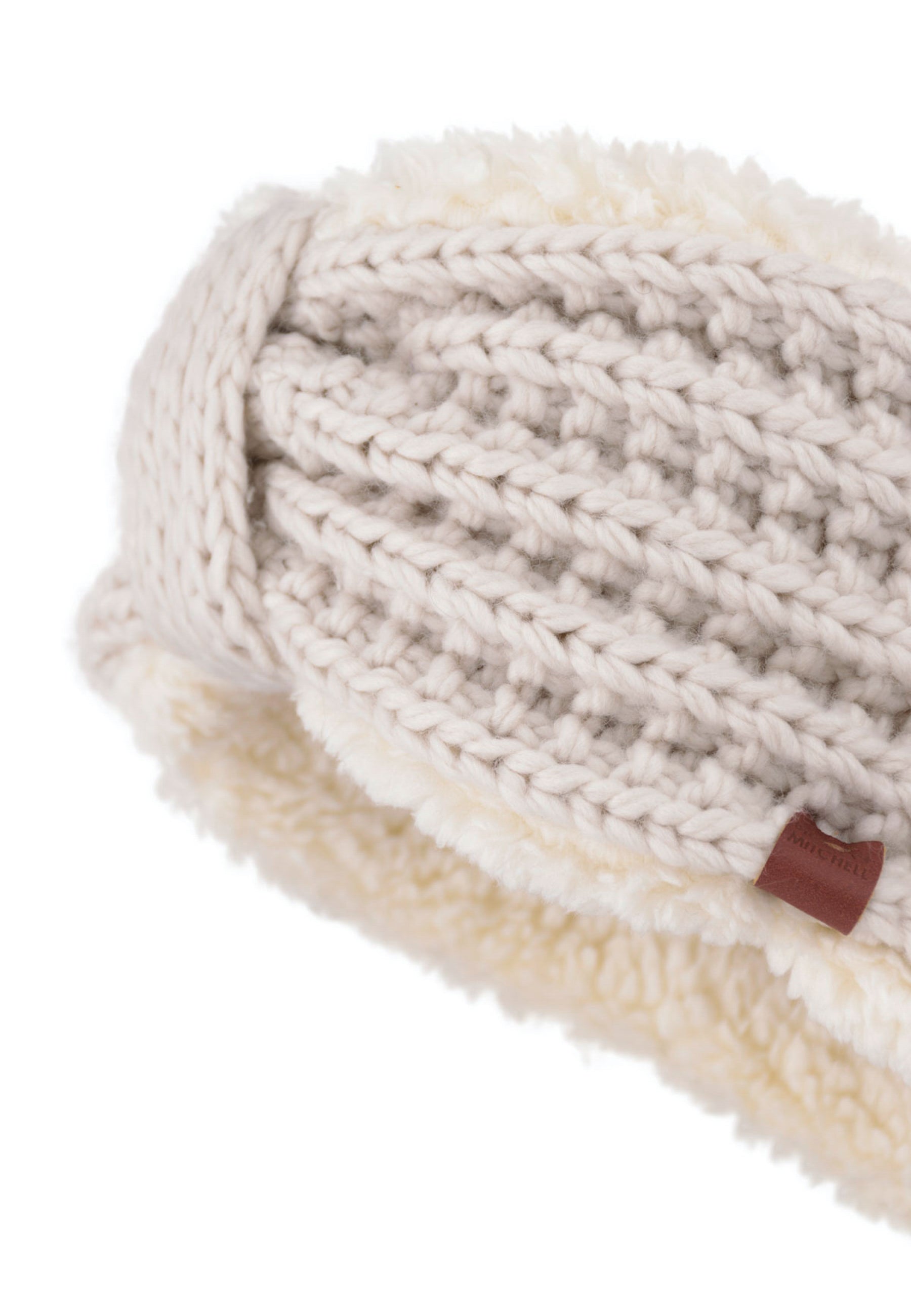 Teddy Lined Cable Knit Headband