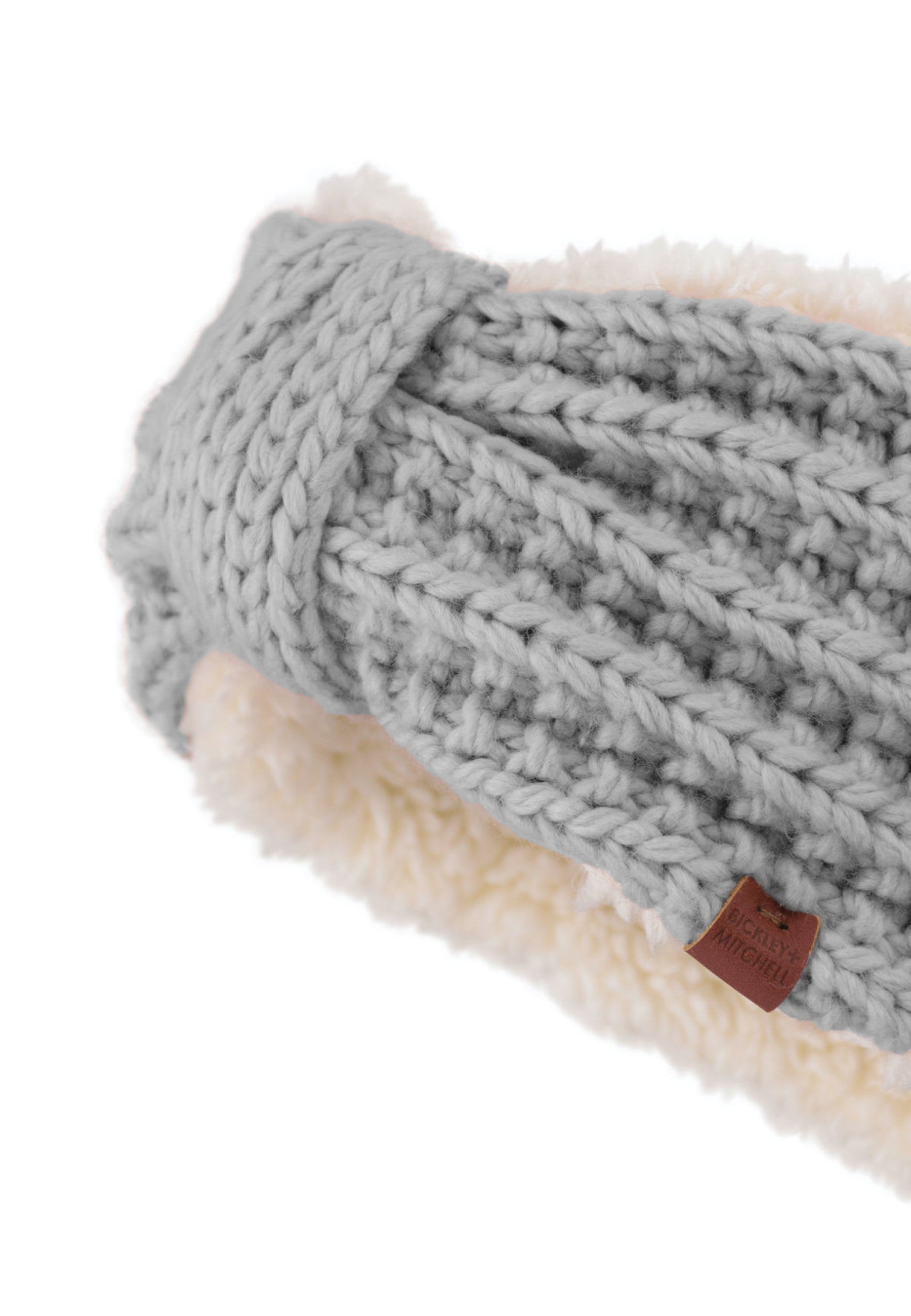 Teddy Lined Cable Knit Headband