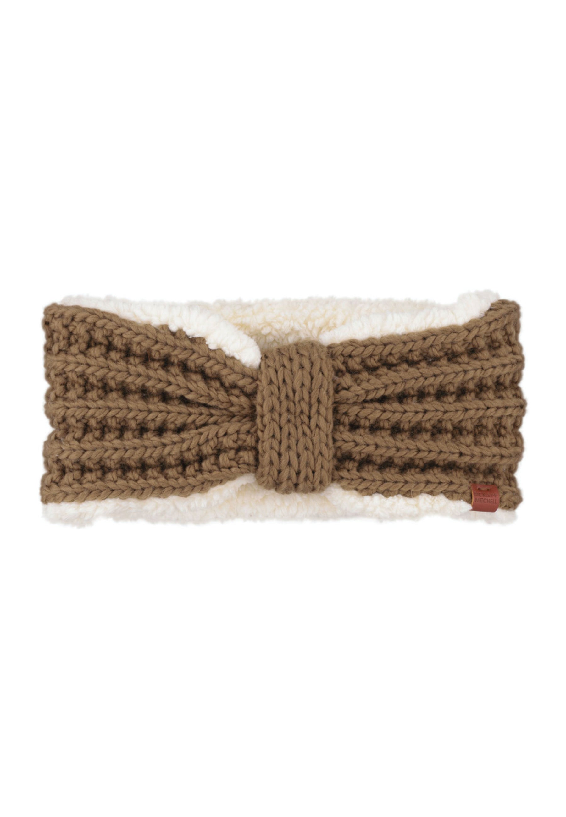 Teddy Lined Cable Knit Headband