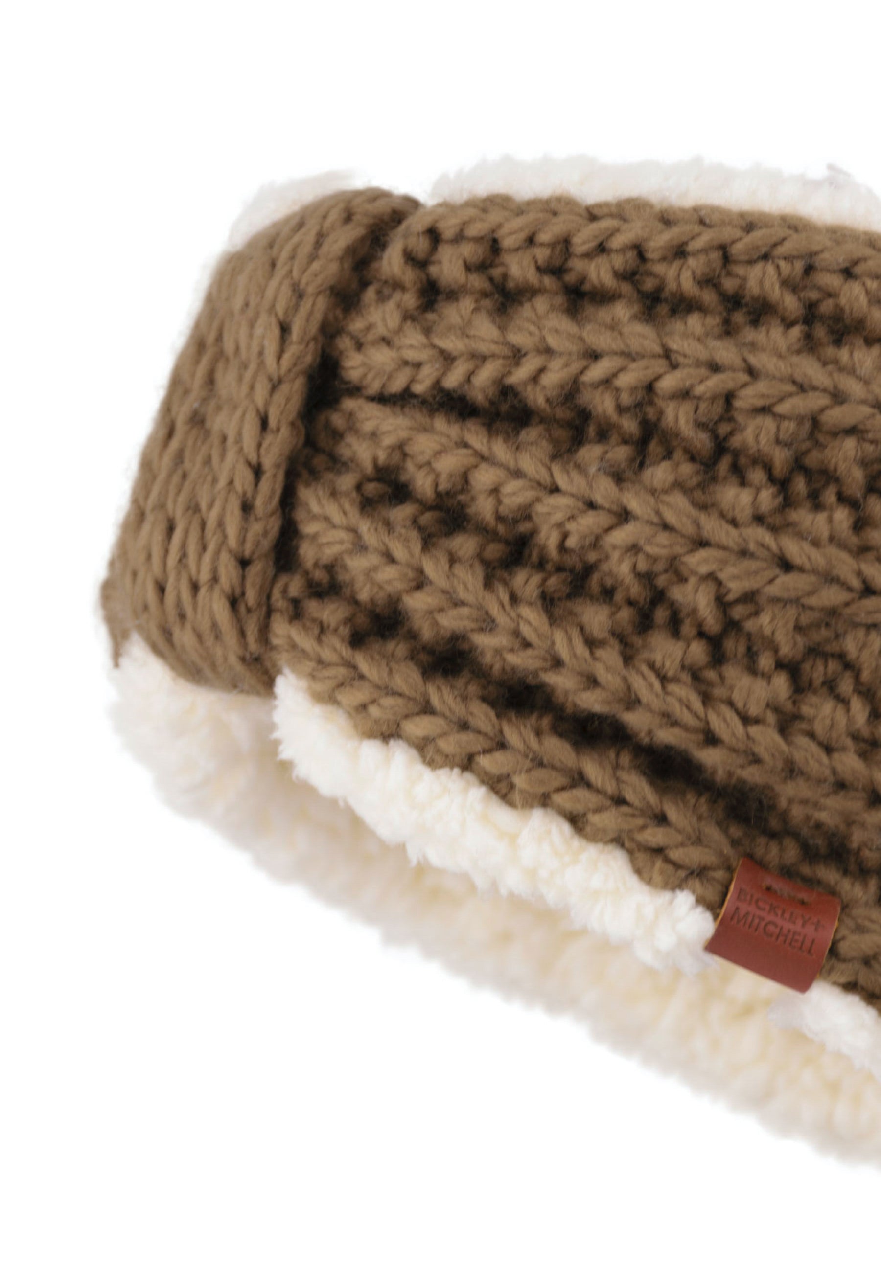 Teddy Lined Cable Knit Headband