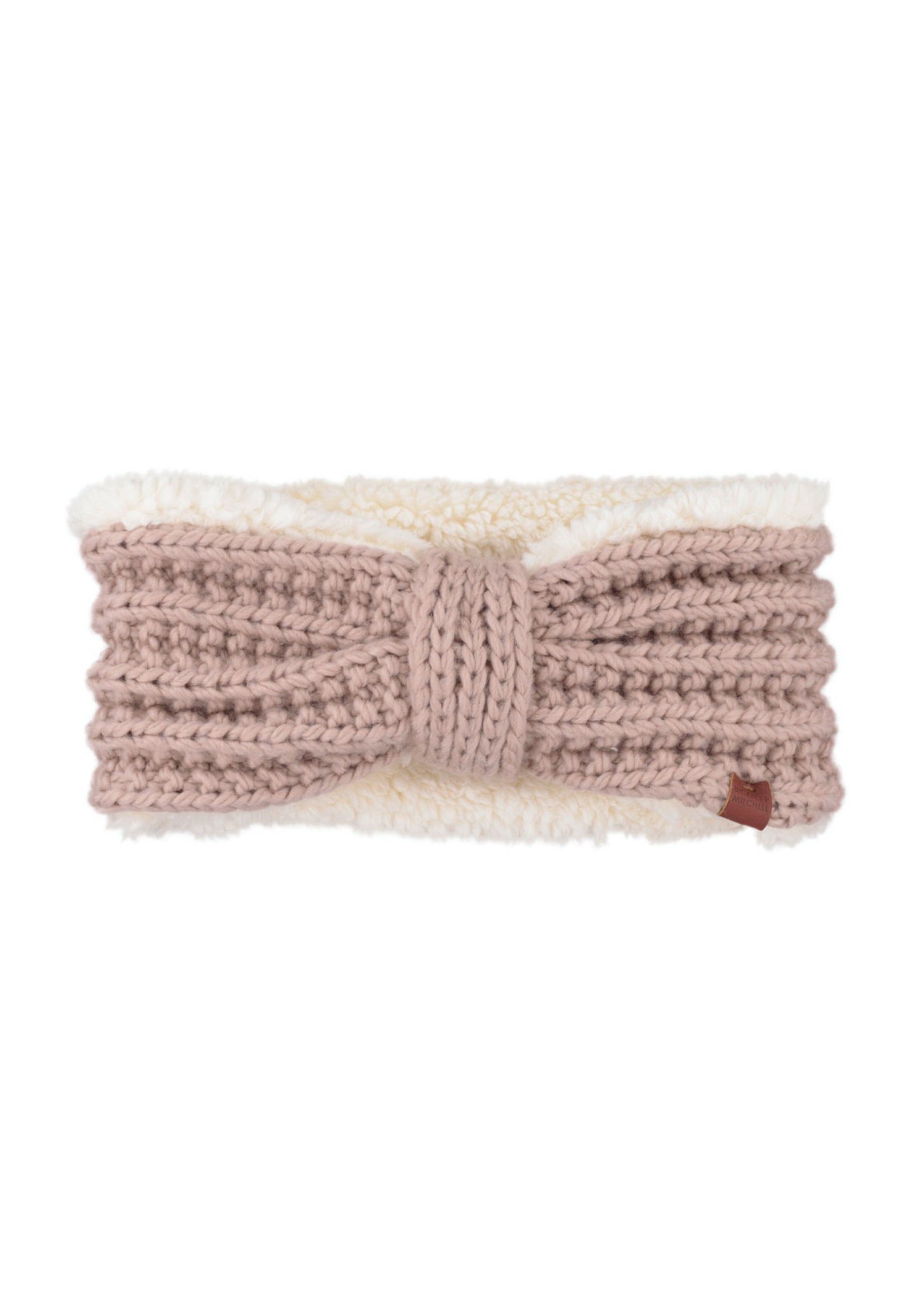 Cable Knit Headband with Teddy Lining