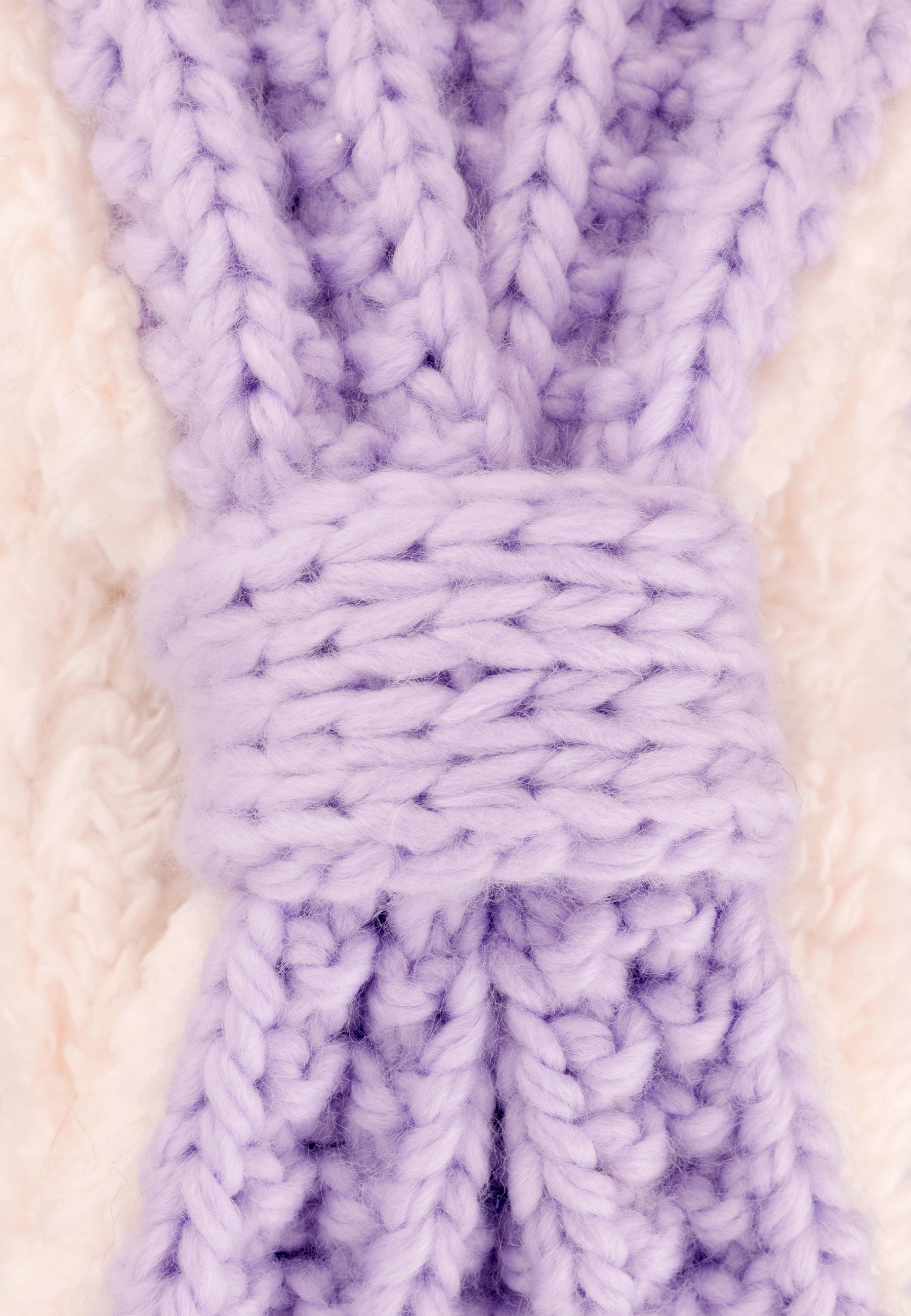 Cable Knit Headband with Teddy Lining