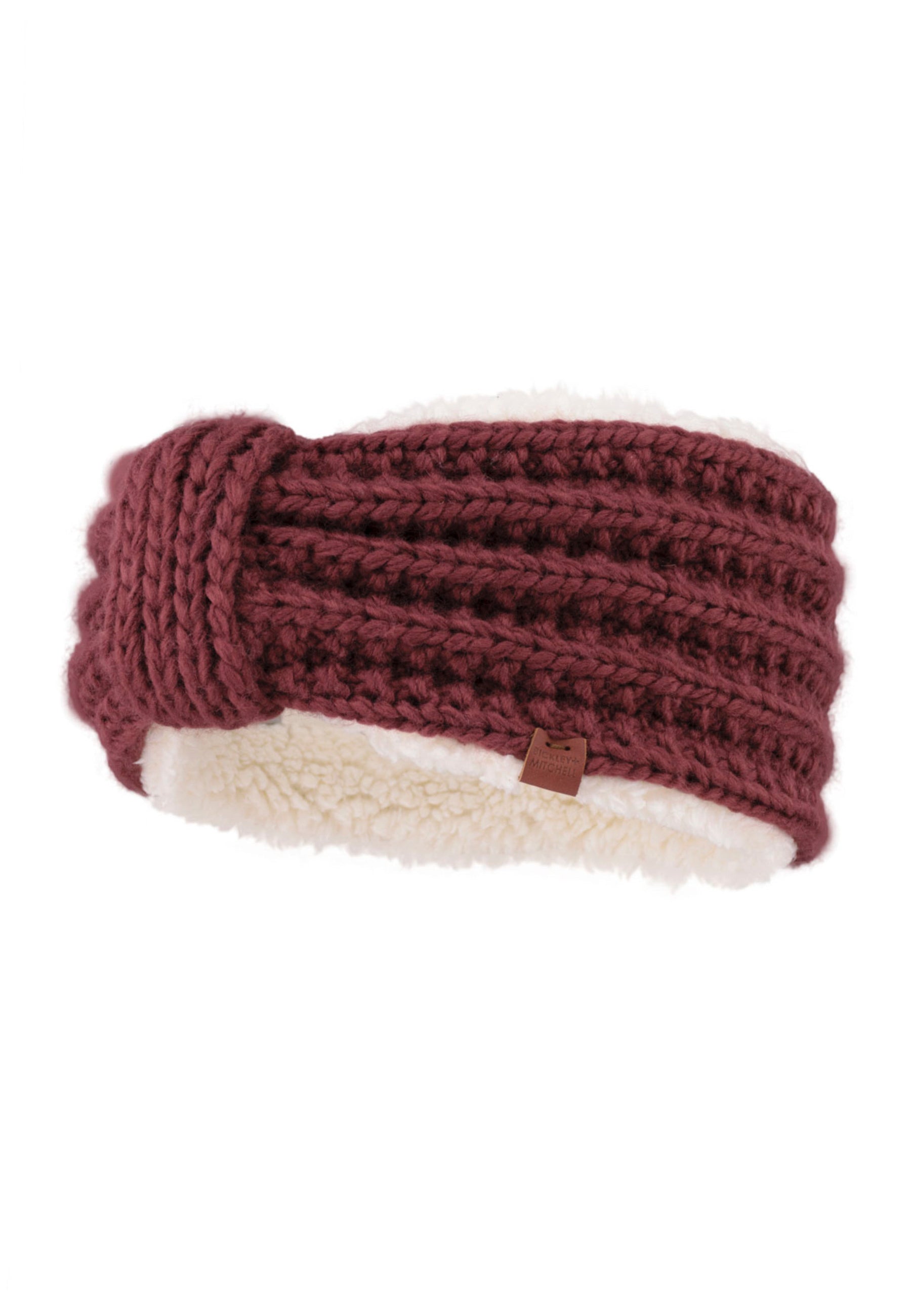 Teddy Lined Cable Knit Headband