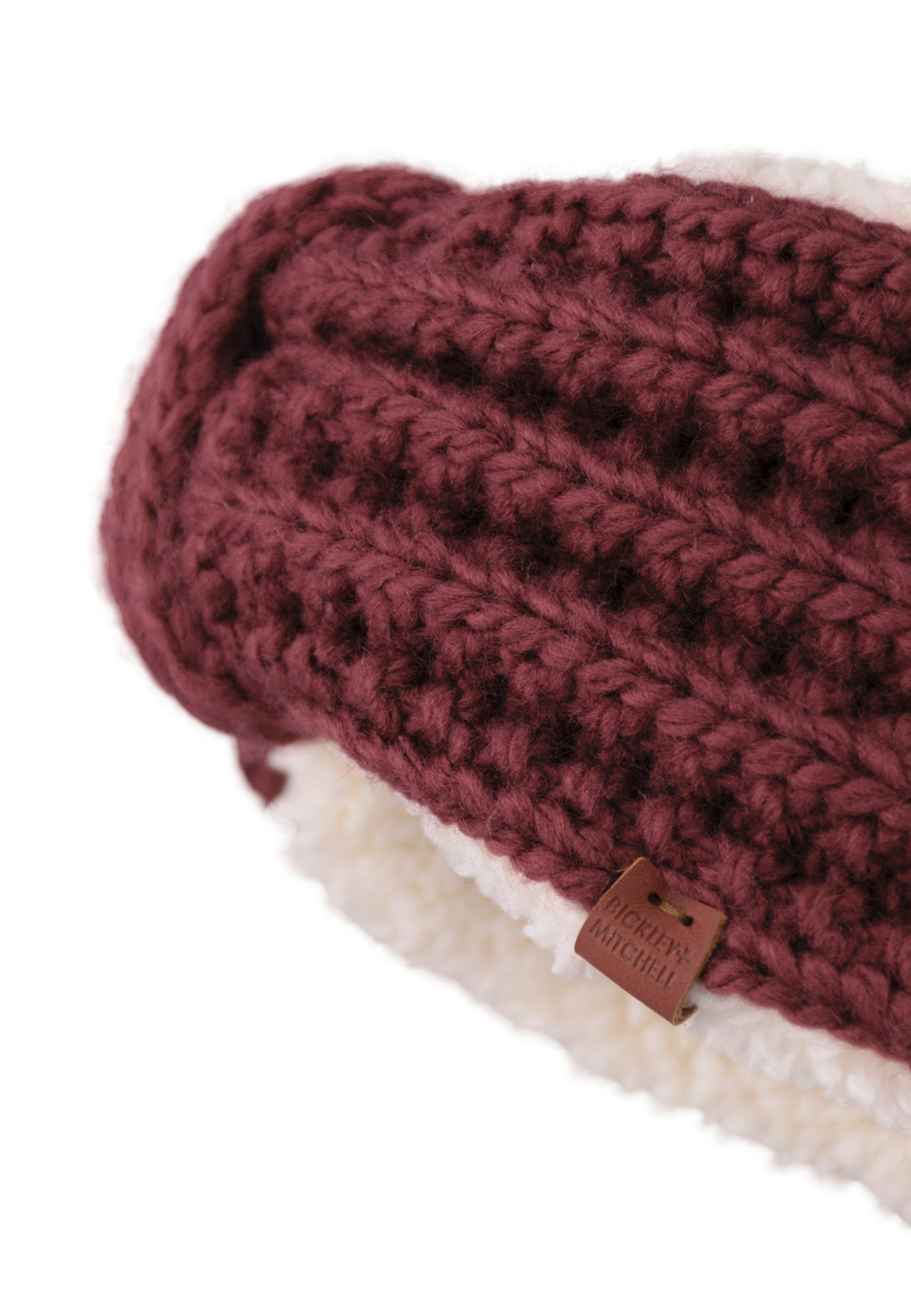 Teddy Lined Cable Knit Headband