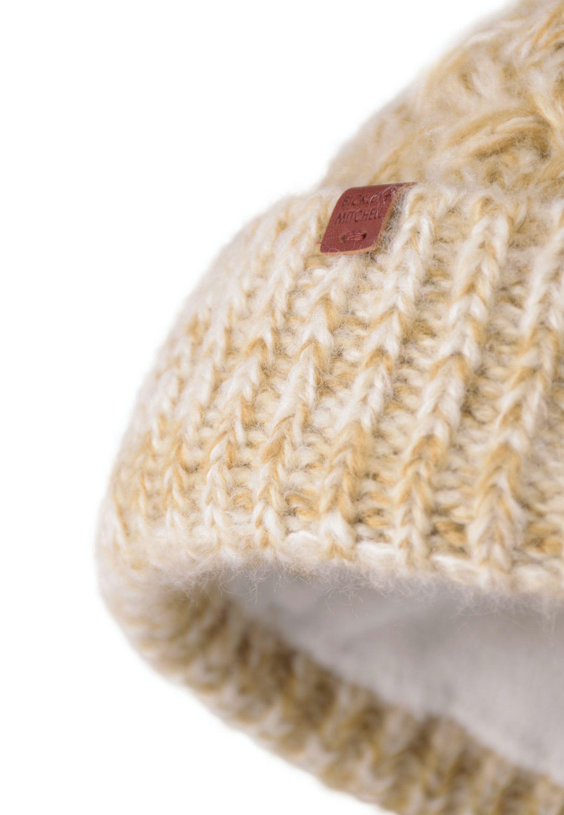 Cable-Knit Fleece Lined Melange Beanie