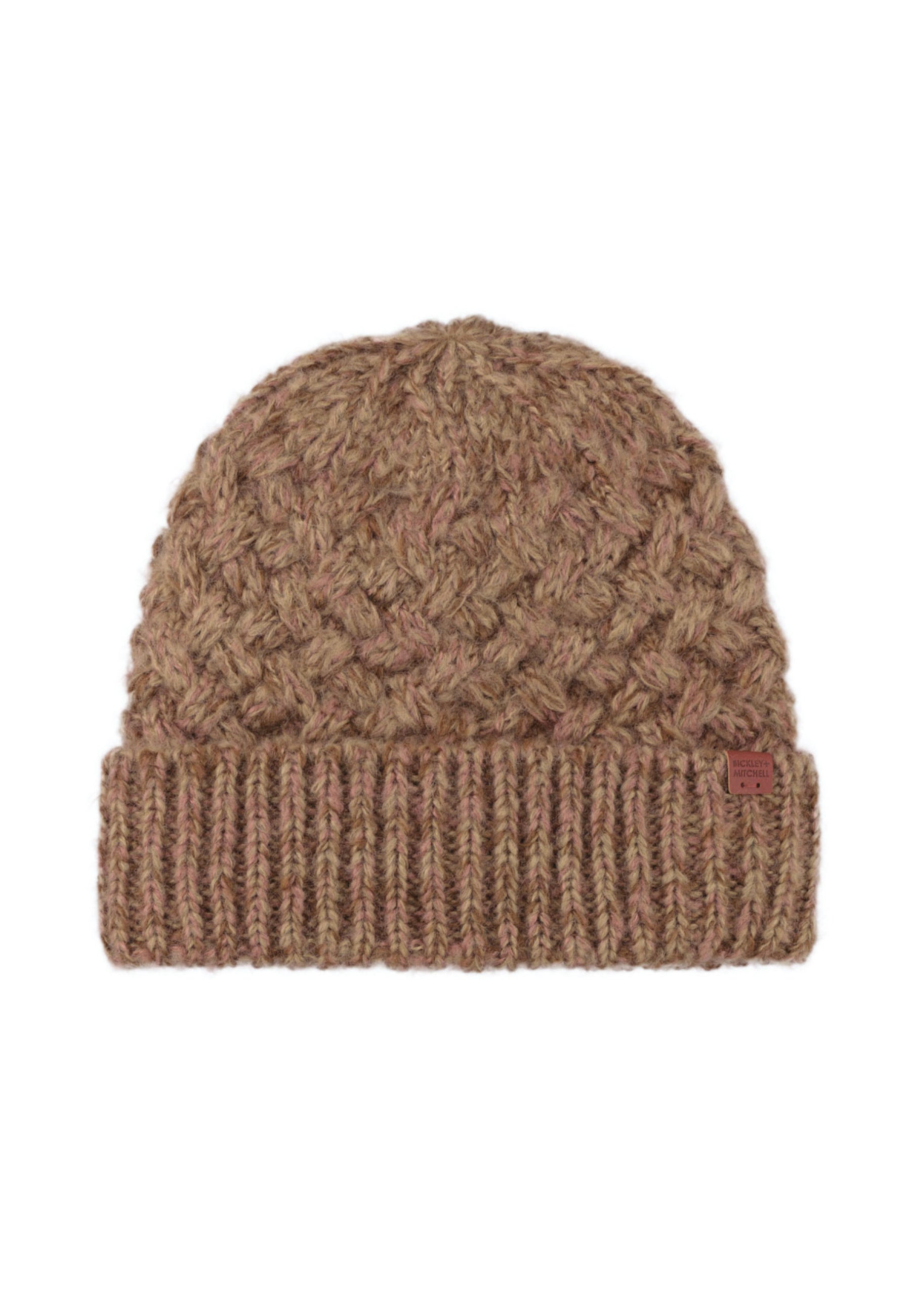 Cable-Knit Fleece Lined Melange Beanie