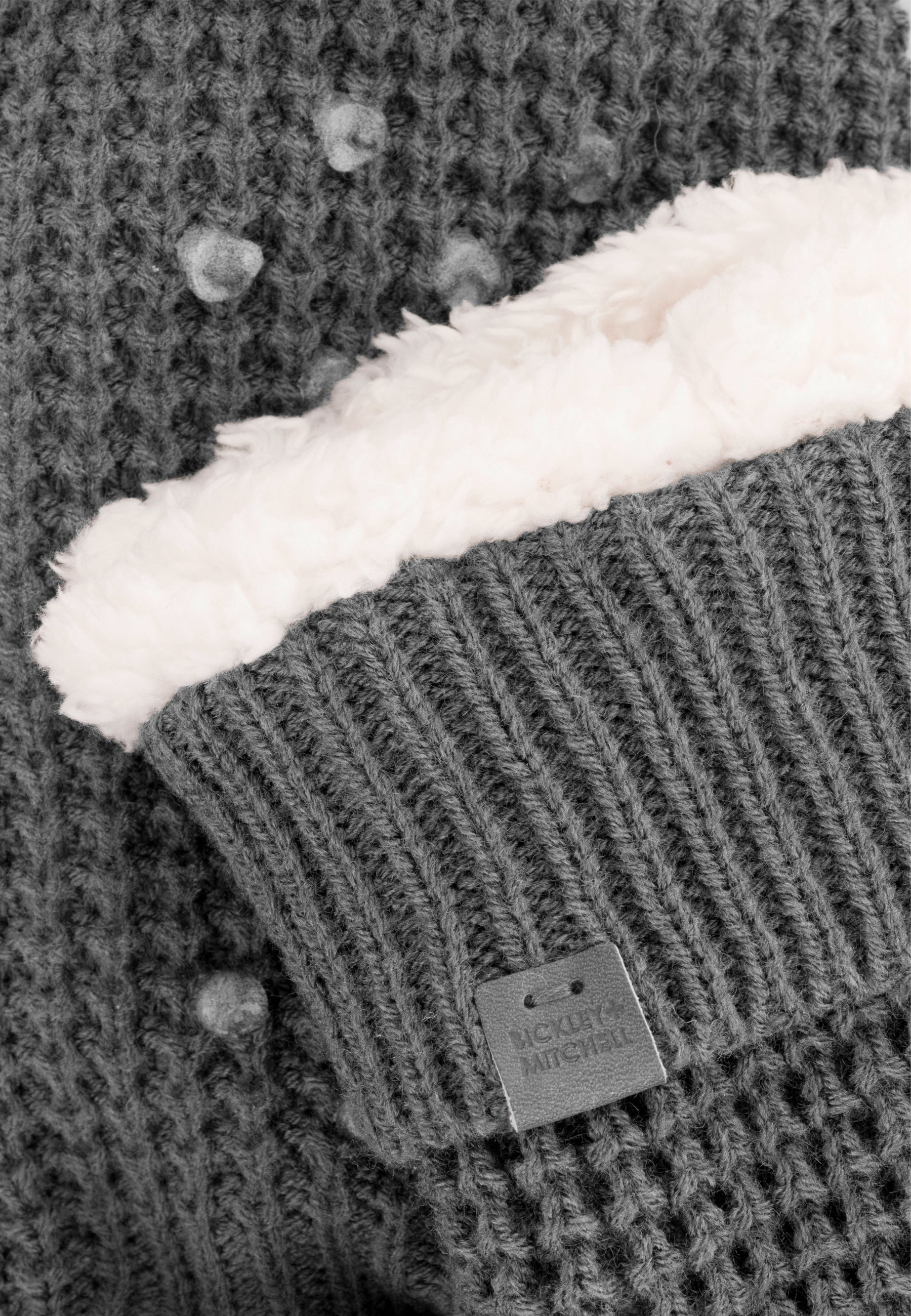 Cozy Waffle Knit Teddy Lined Slipper Socks