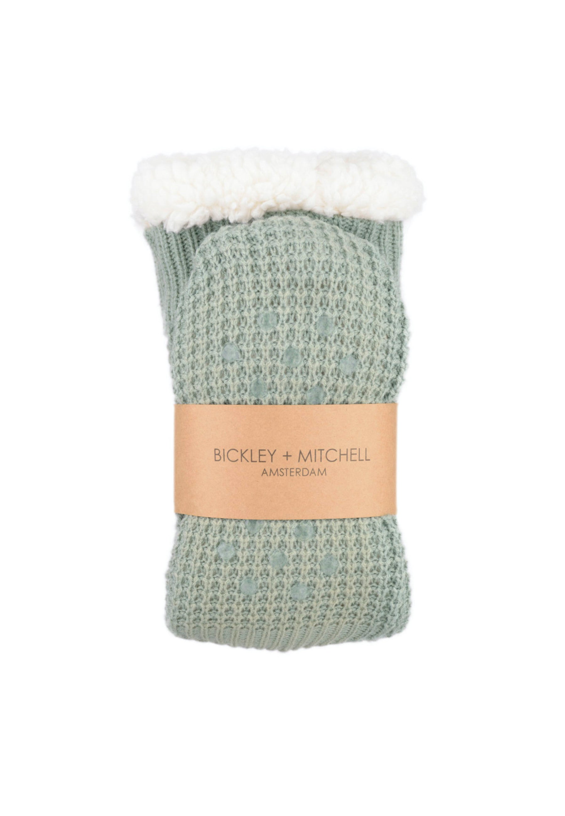 Cozy Waffle Knit Teddy Lined Slipper Socks