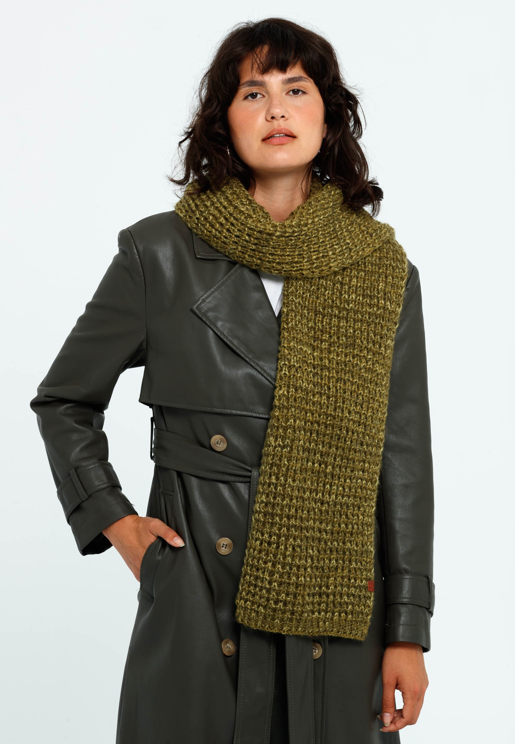 Chunky Waffle Knit Scarf