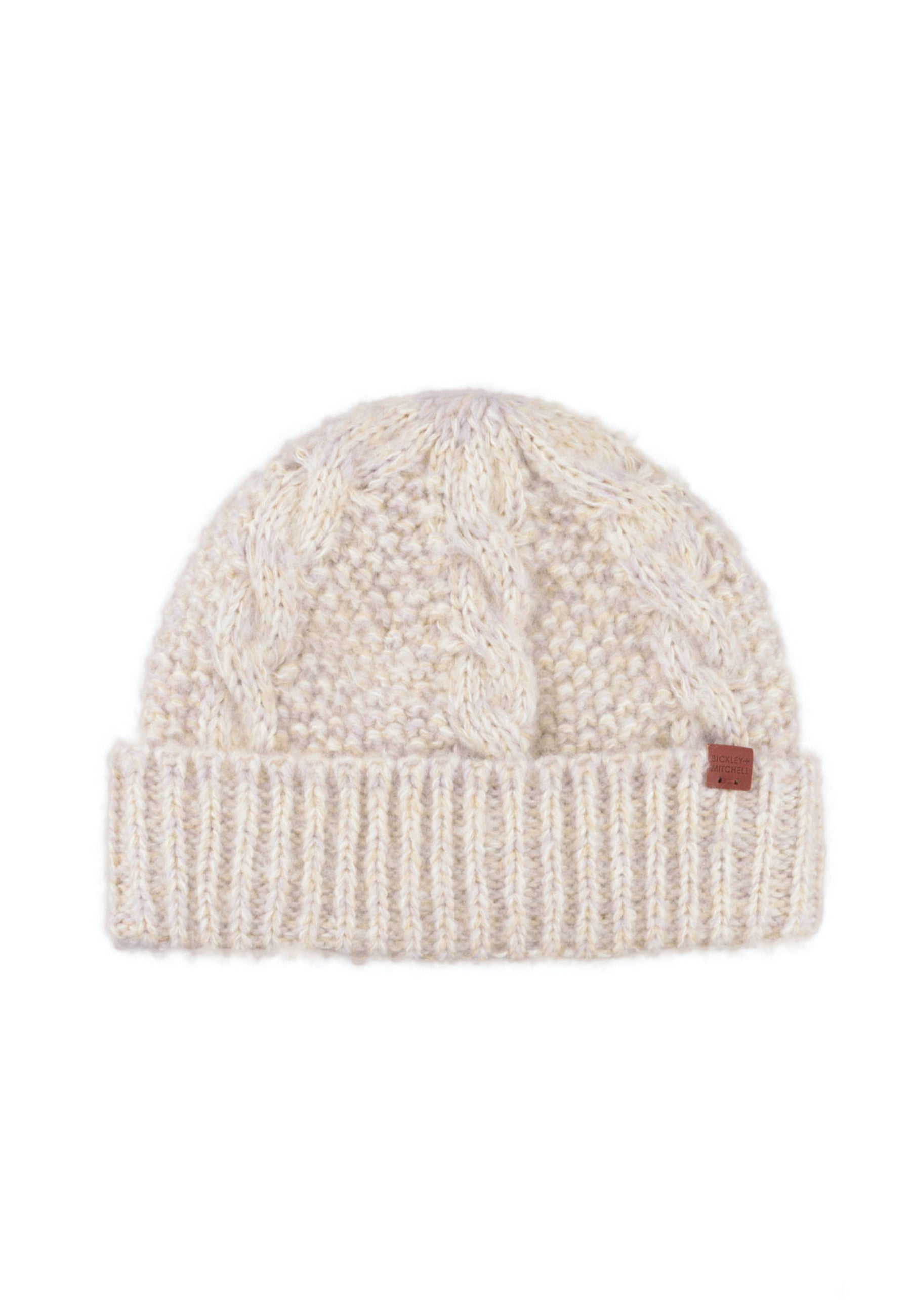 Short Soft Cable Fleece Lined Beanie