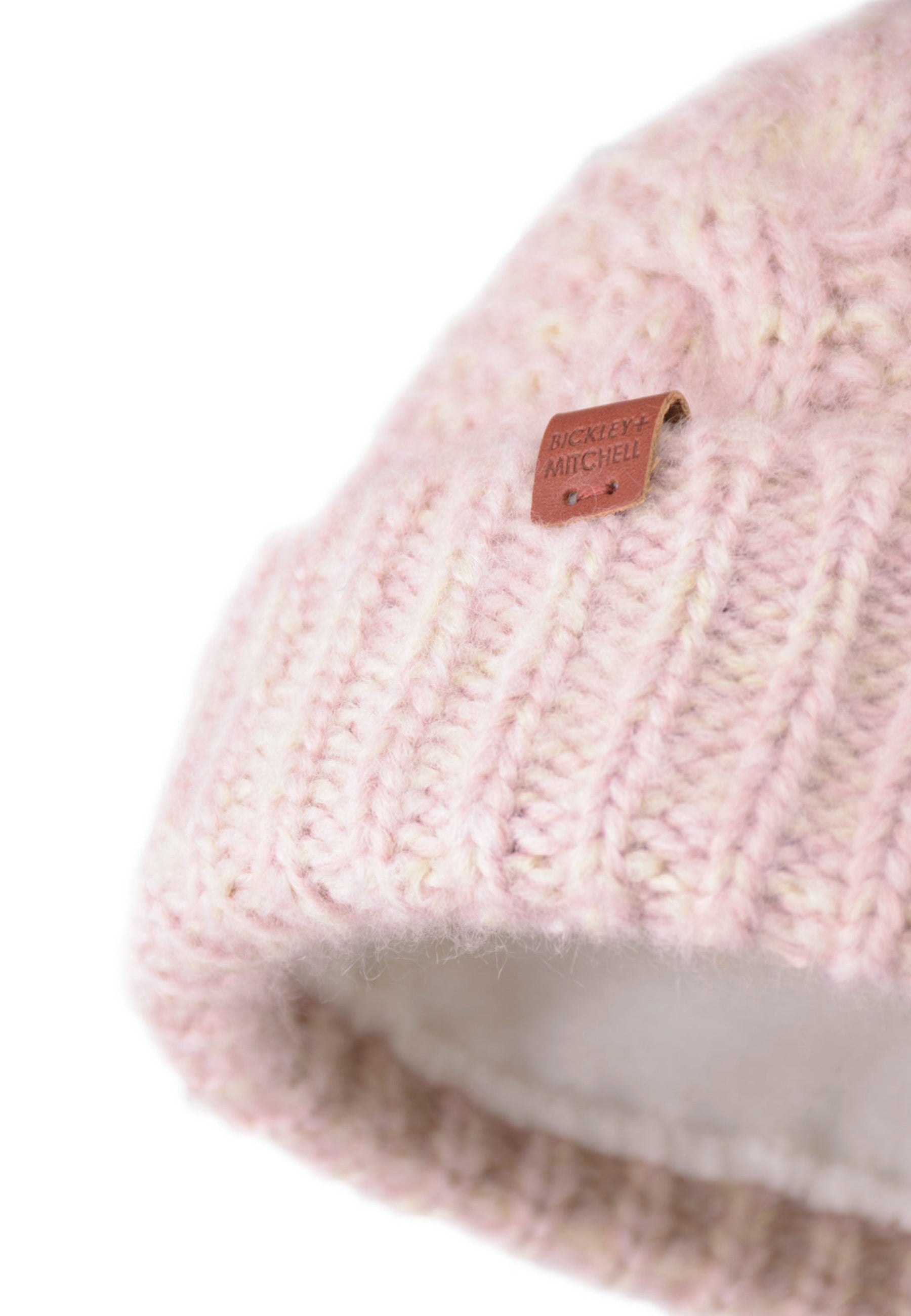 Short Soft Cable Fleece Lined Beanie