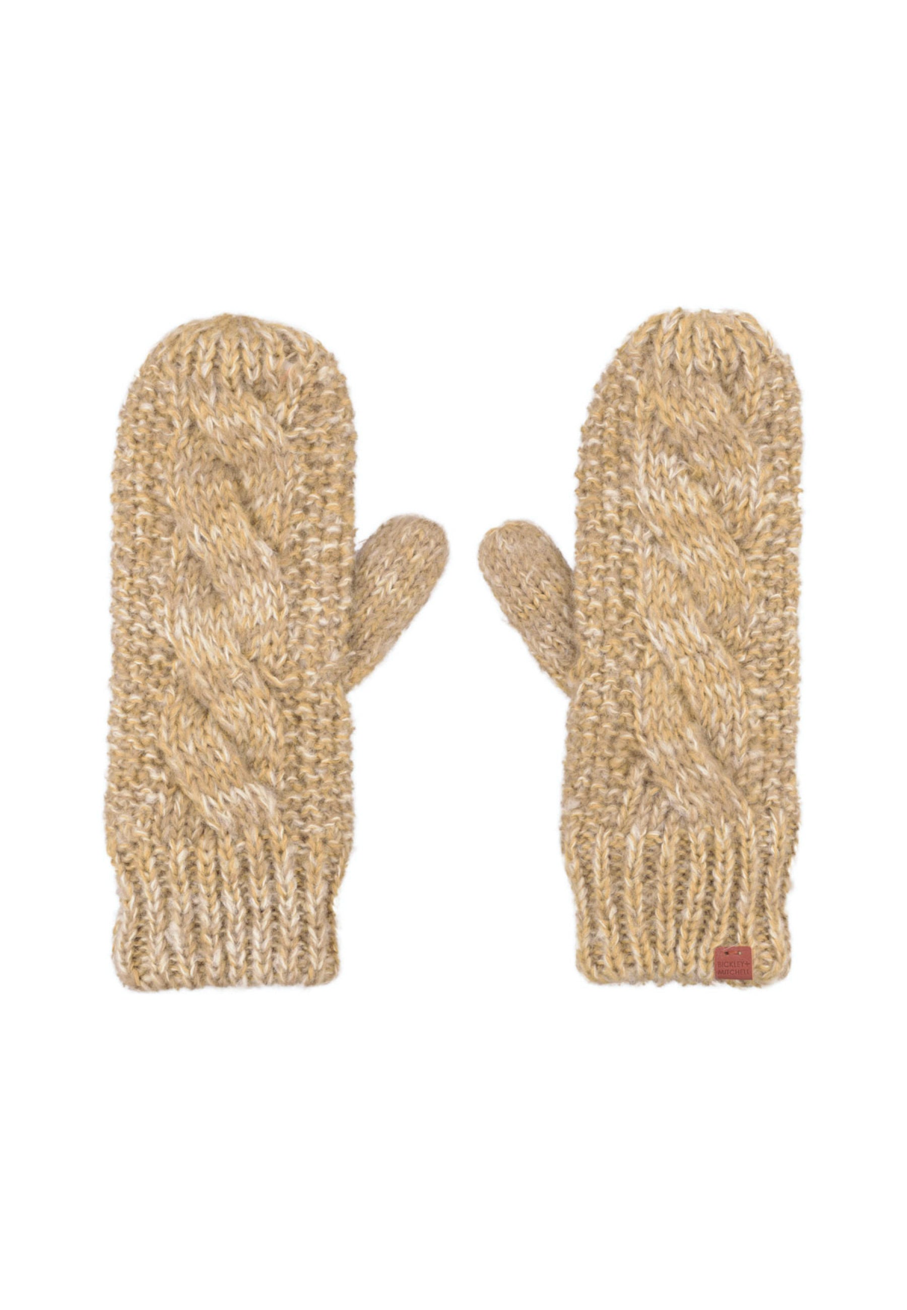 Cable Knit Fleece Lined Mittens