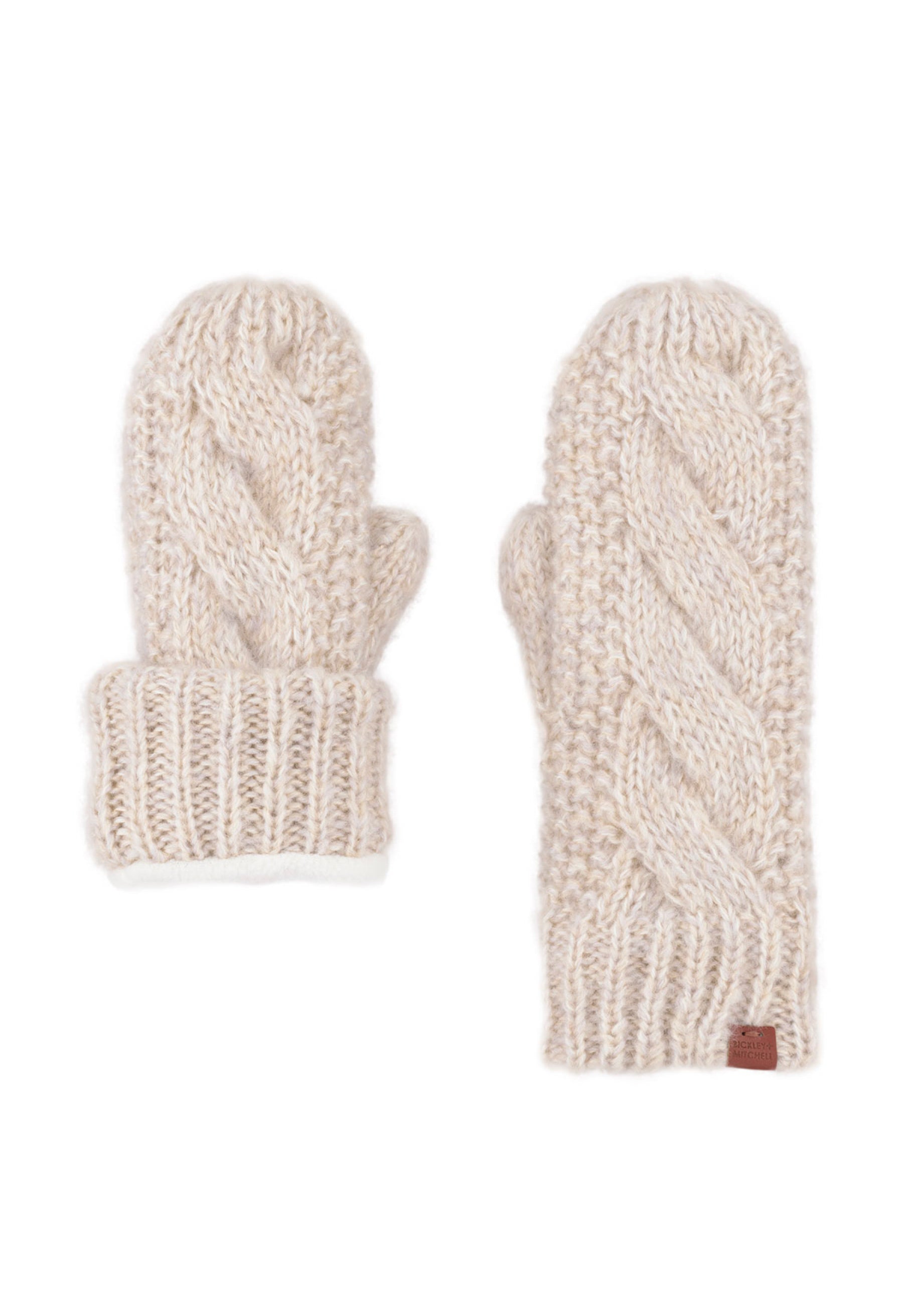 Fleece lined Cable Twist Mittens