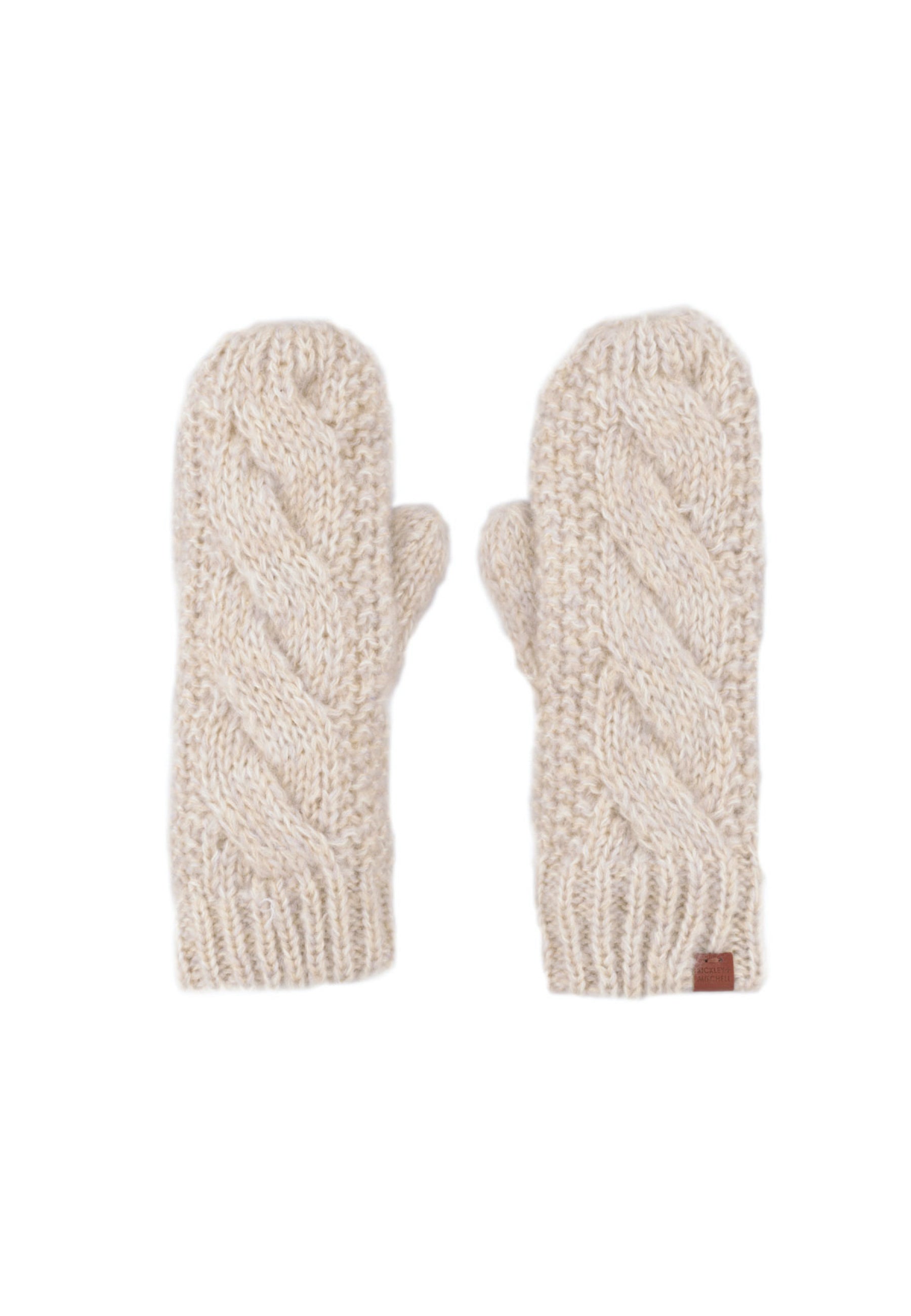 Fleece lined Cable Twist Mittens