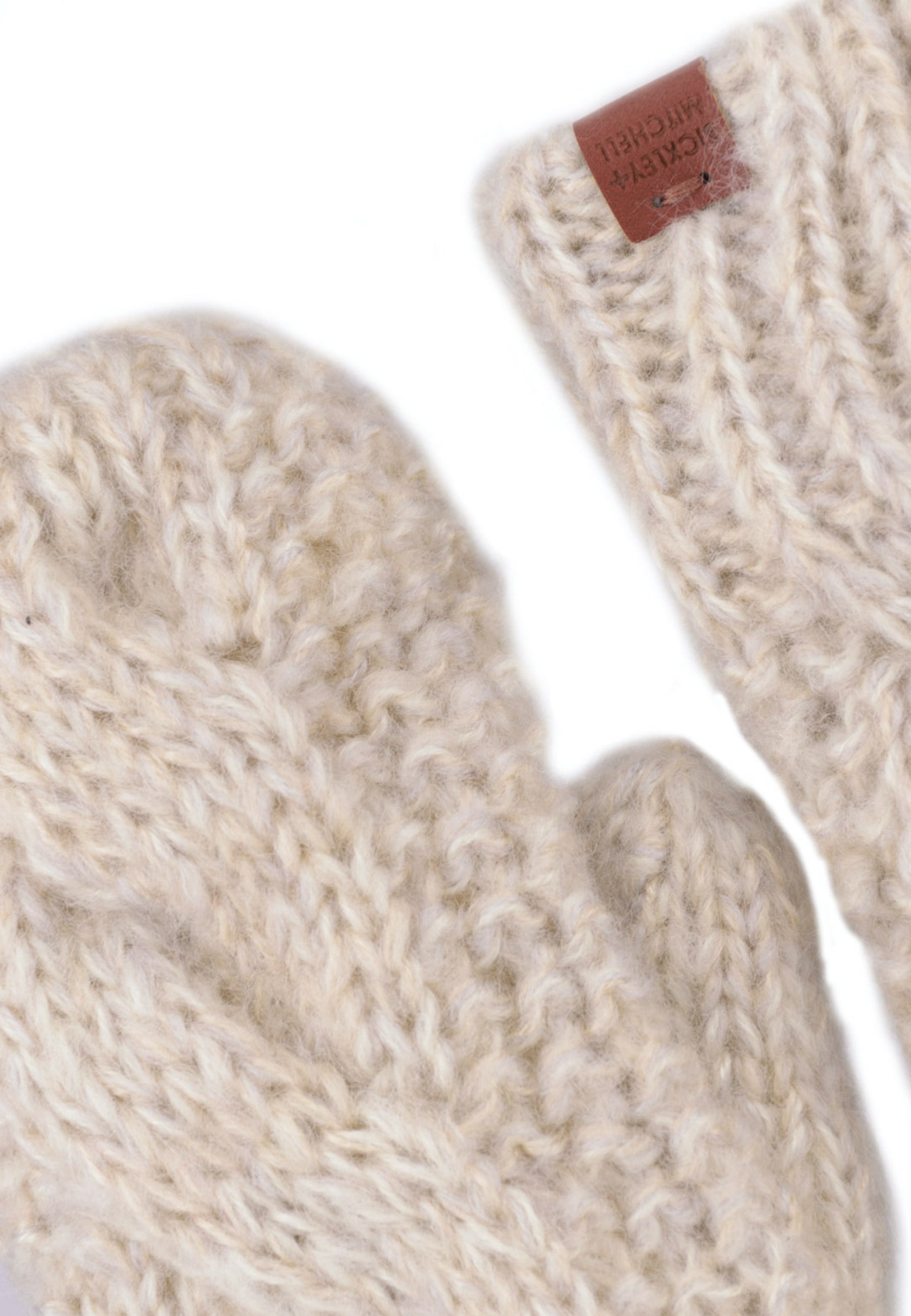 Fleece lined Cable Twist Mittens