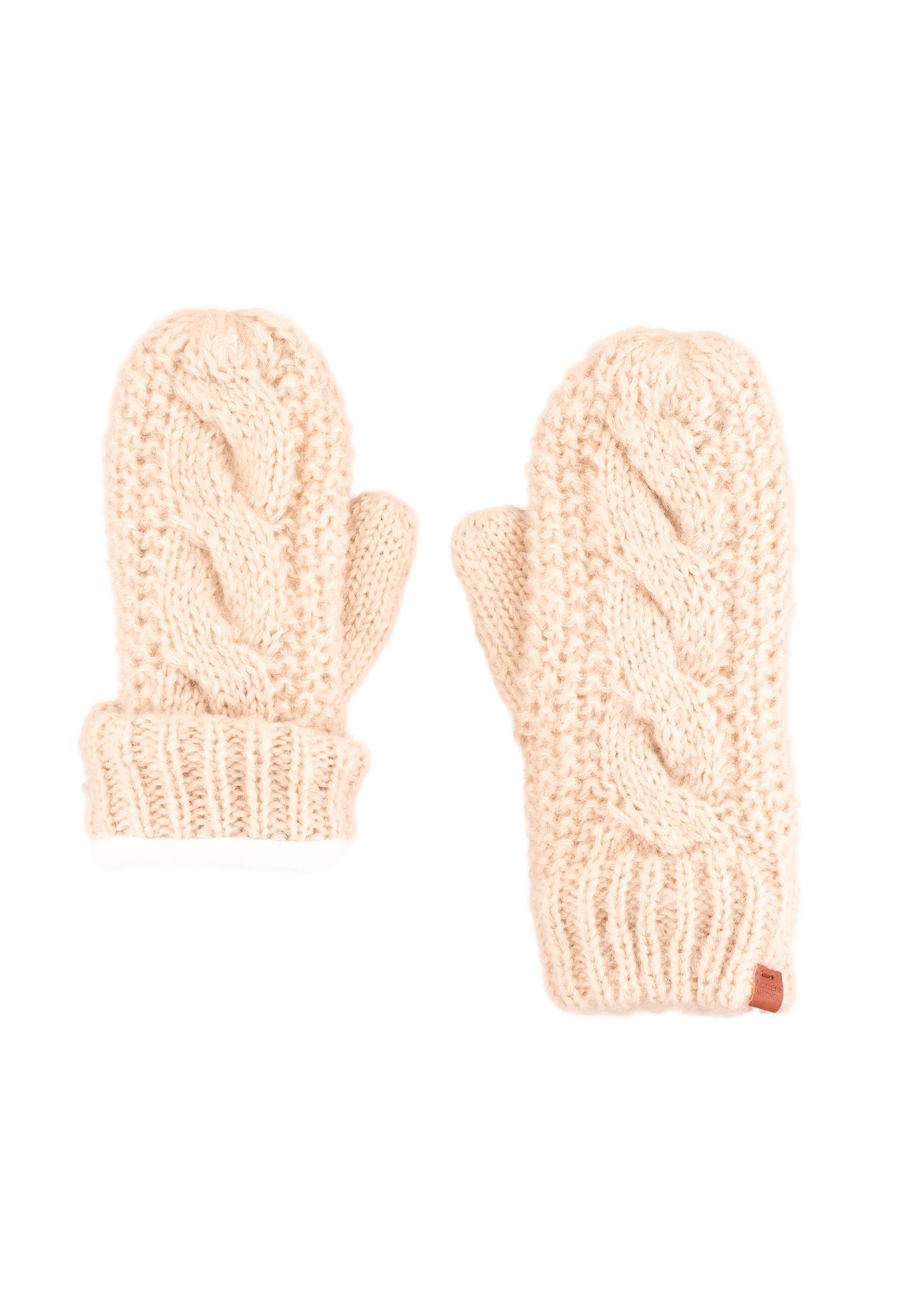 Cable Knit Fleece Lined Mittens