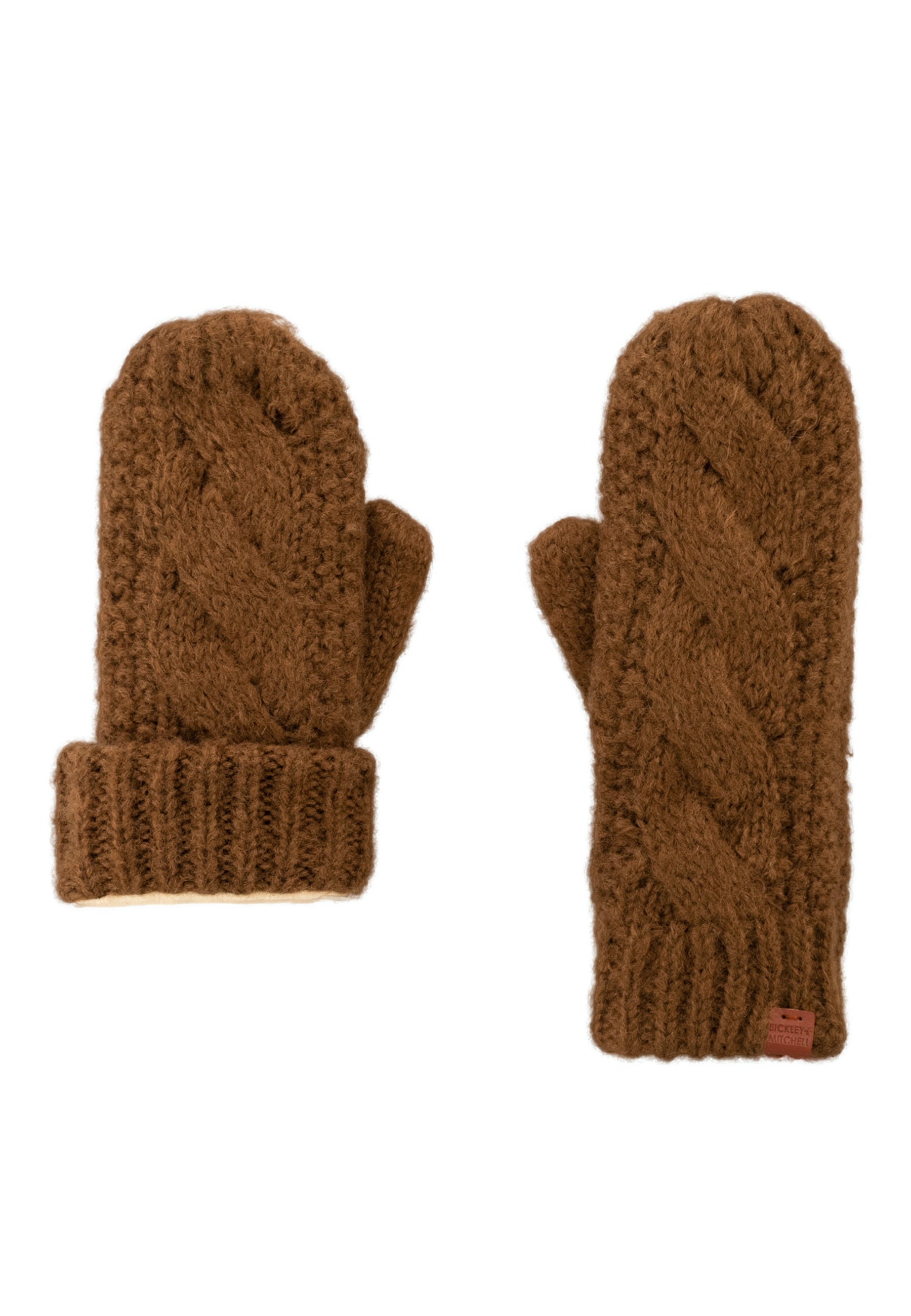 Cable Knit Fleece Lined Mittens