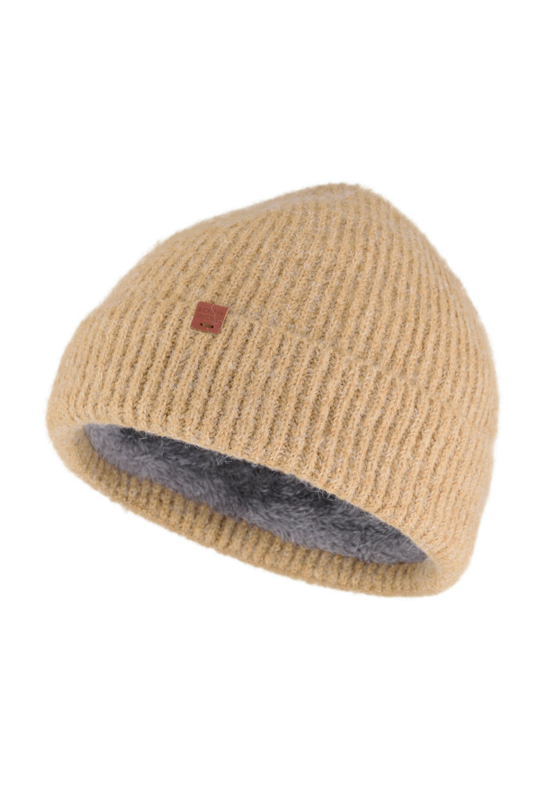 Soft Rib Knit Lined Beanie