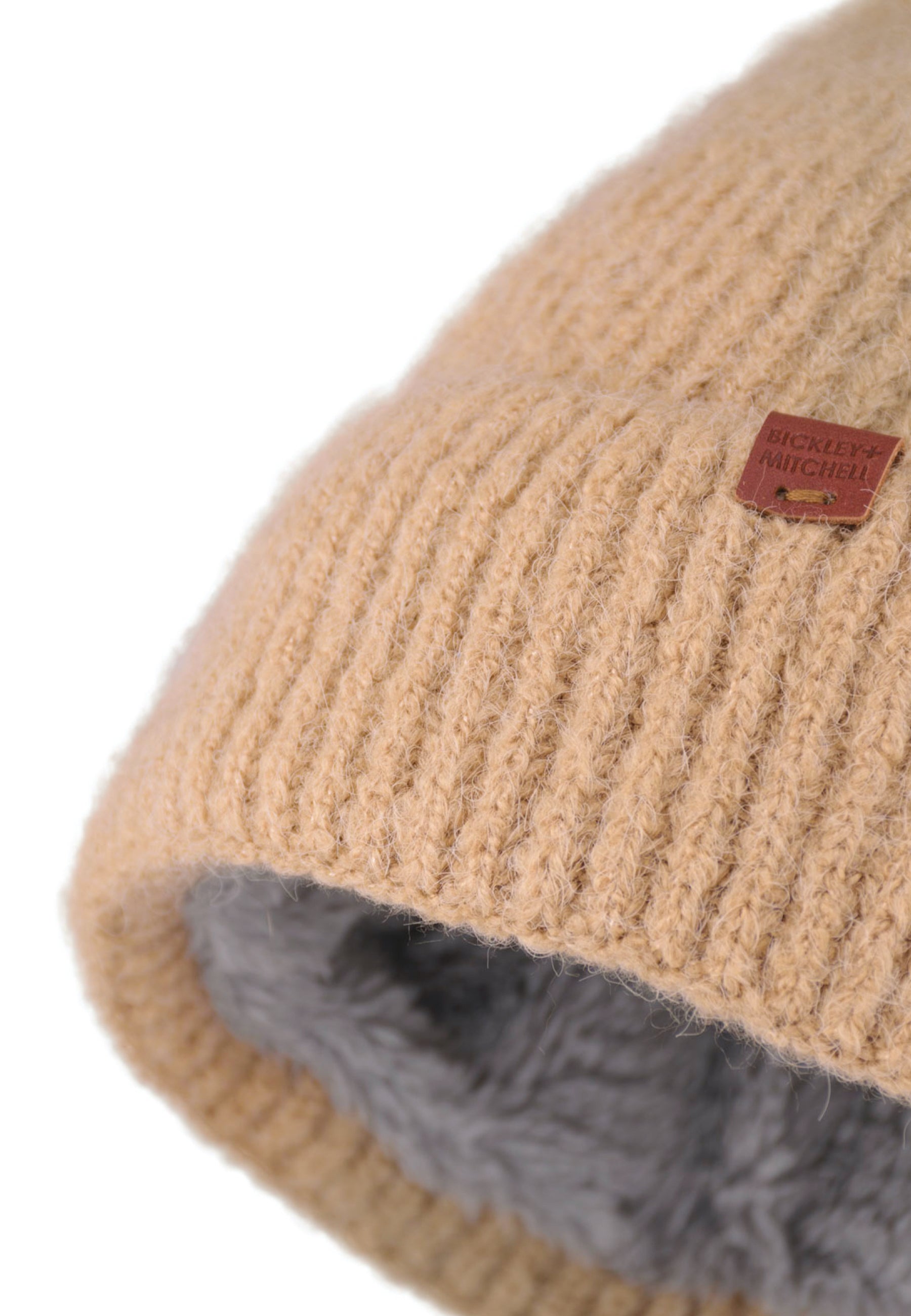 Soft Rib Knit Lined Beanie