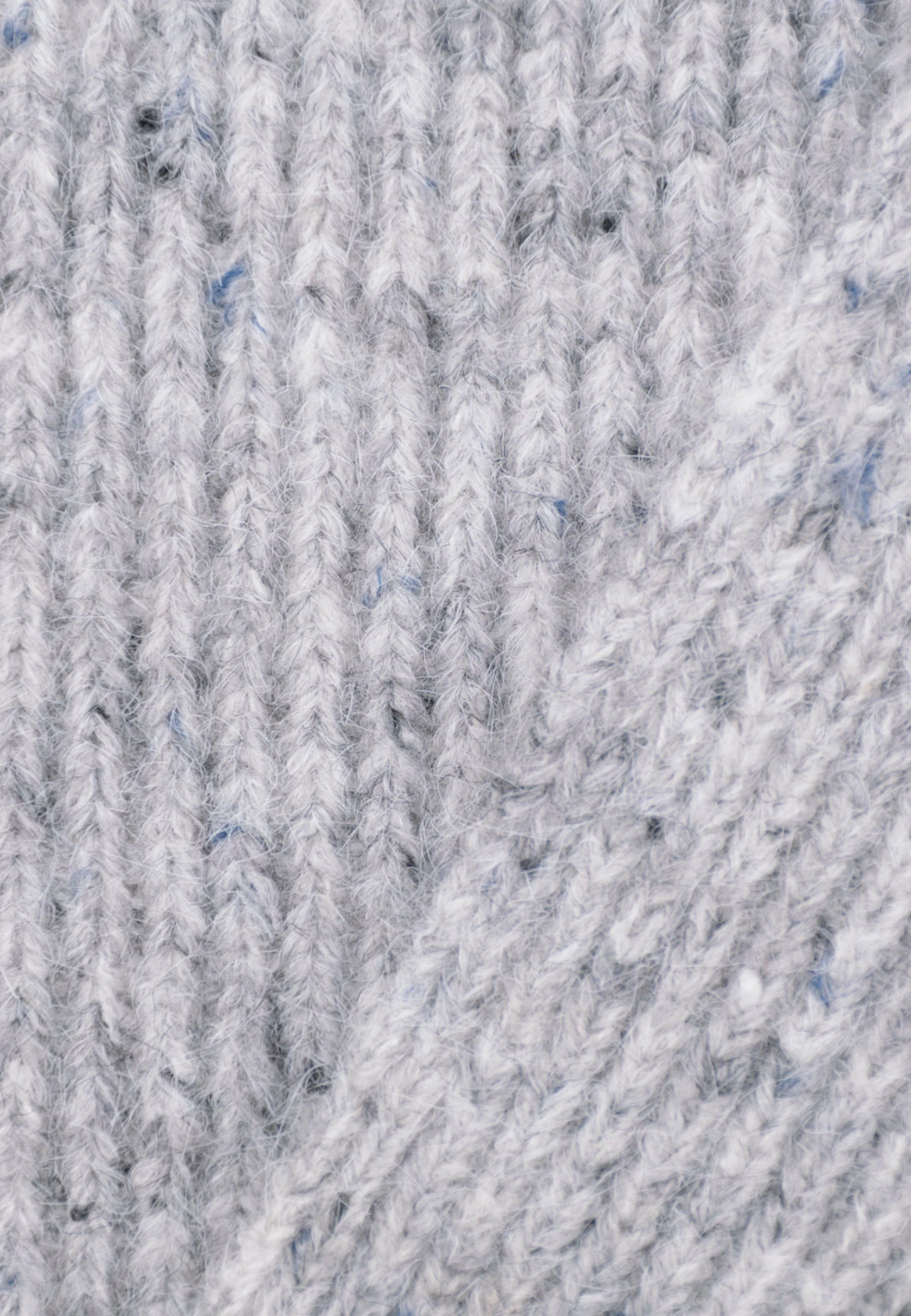 Flecked Wool Blend Rib Scarf