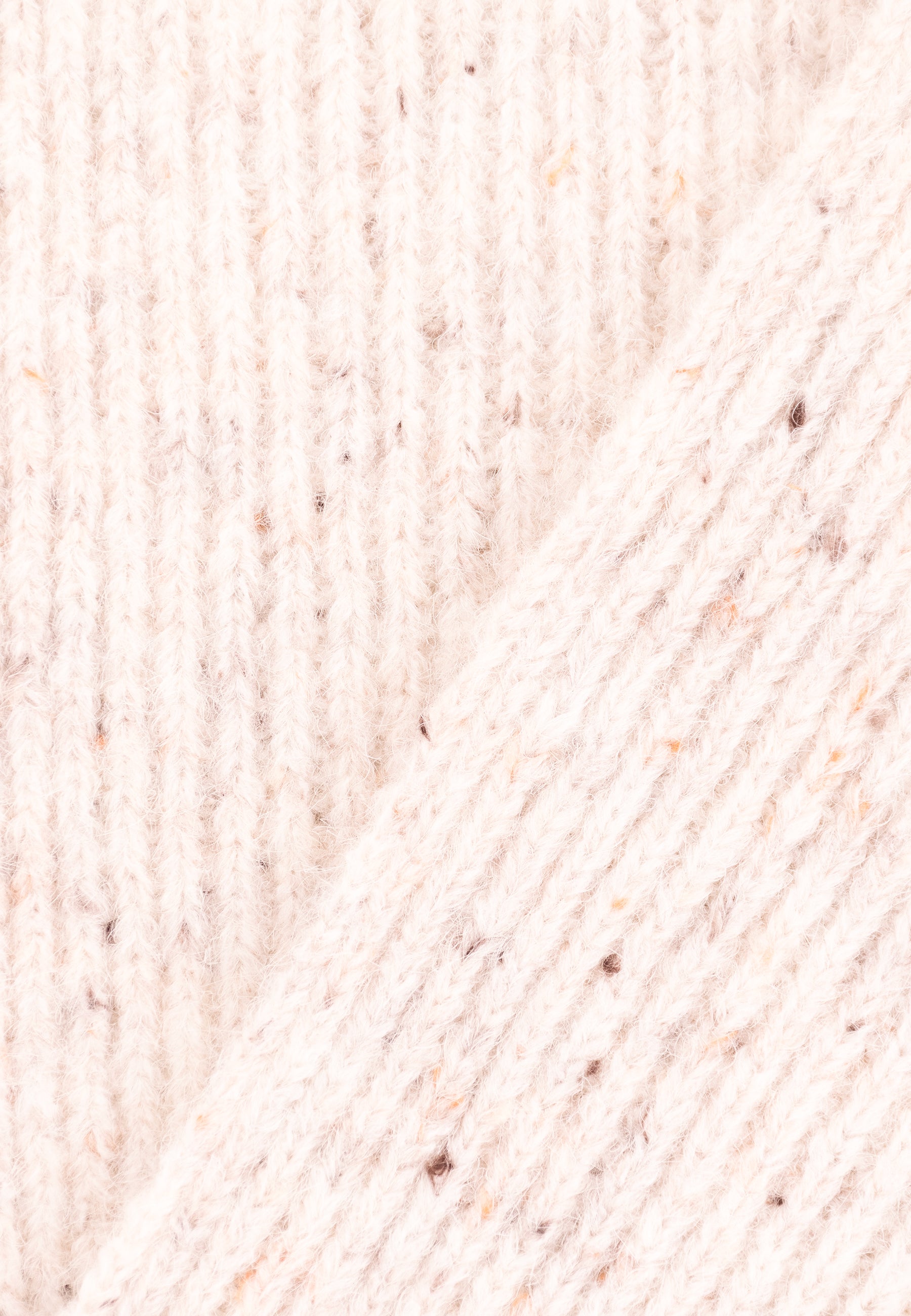 Flecked Wool Blend Rib Scarf