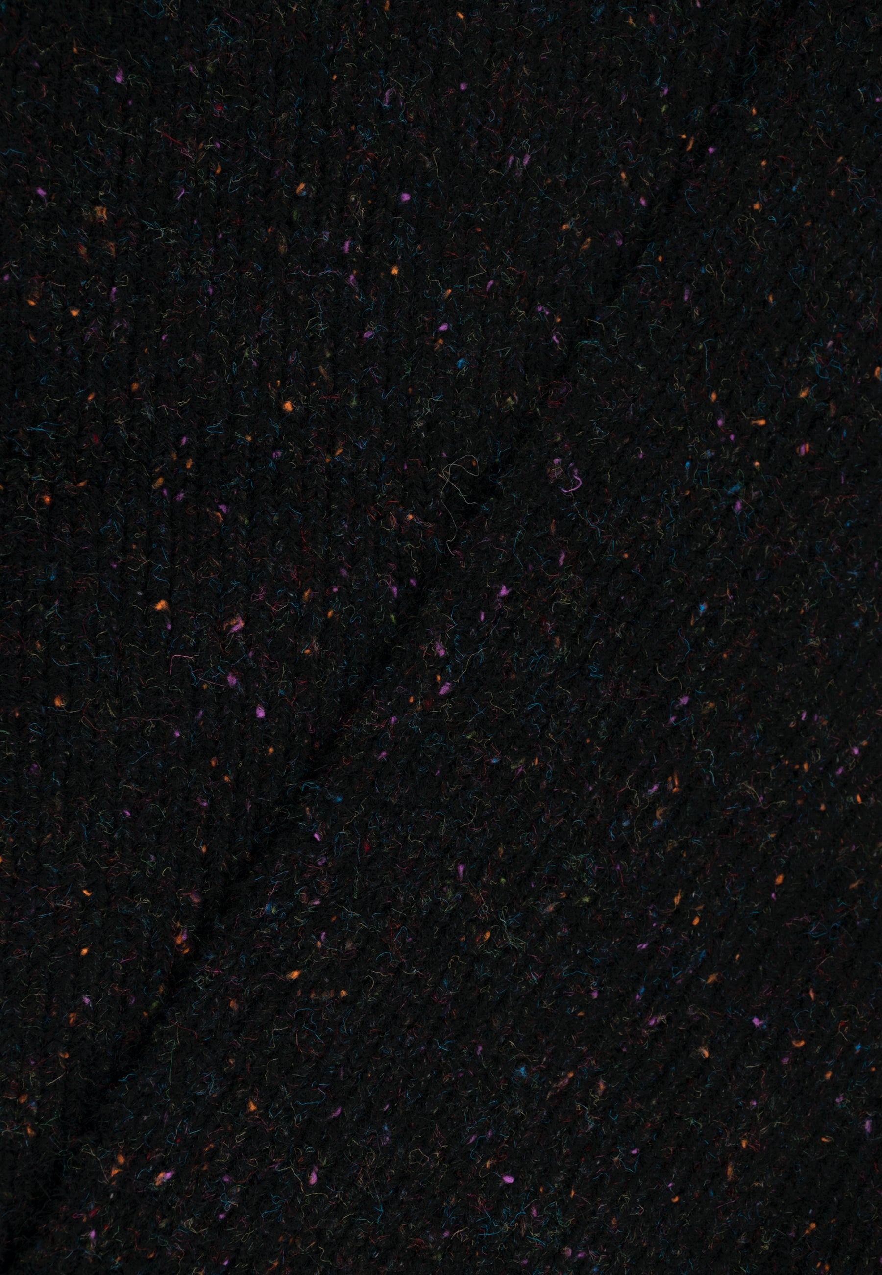 Flecked Wool Blend Rib Scarf