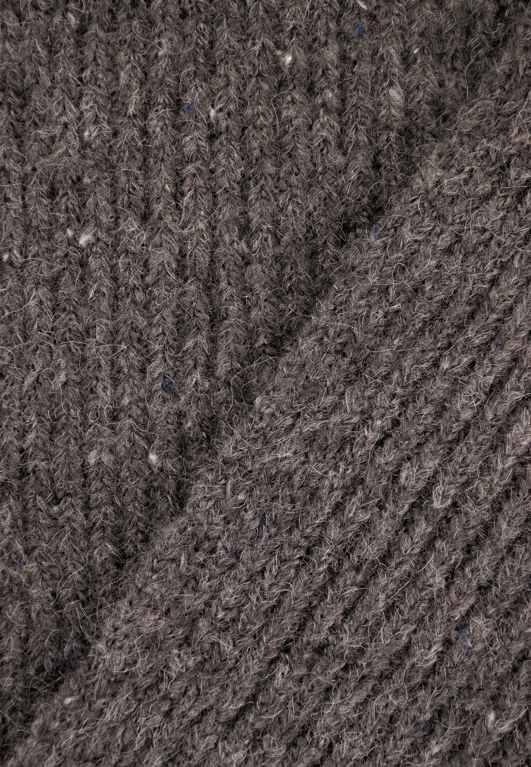 Flecked Wool Blend Rib Scarf