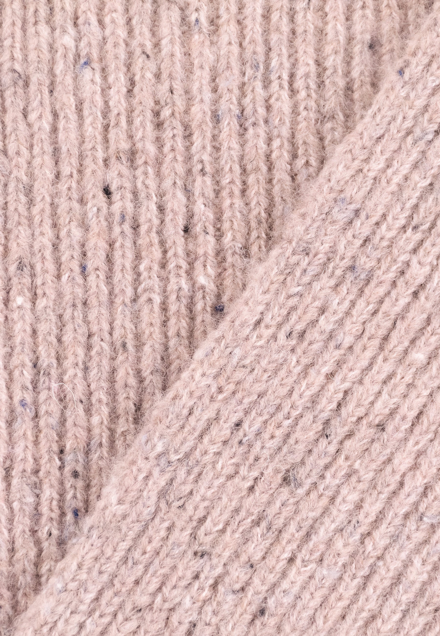 Flecked Wool Blend Rib Scarf