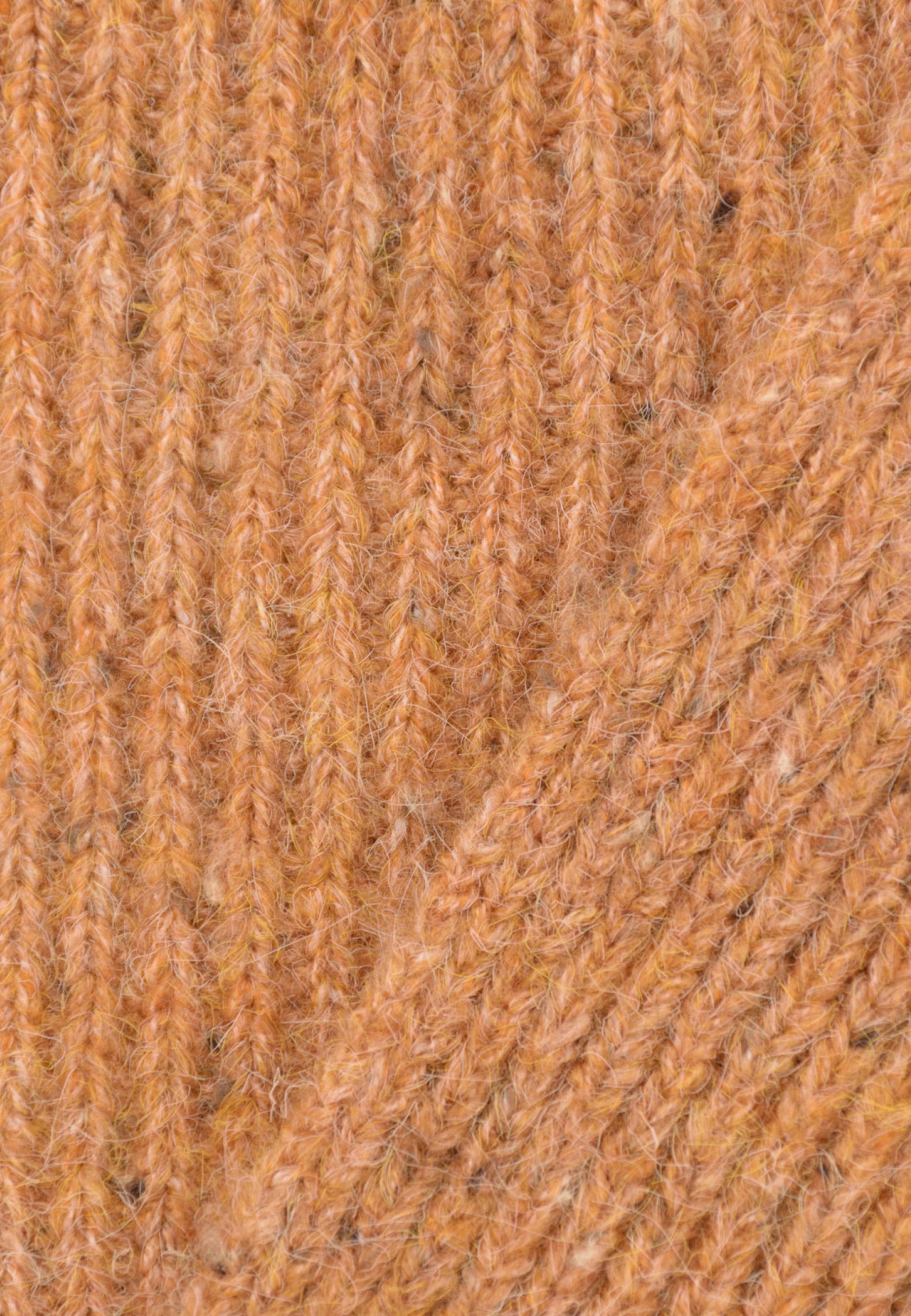 Flecked Wool Blend Rib Scarf