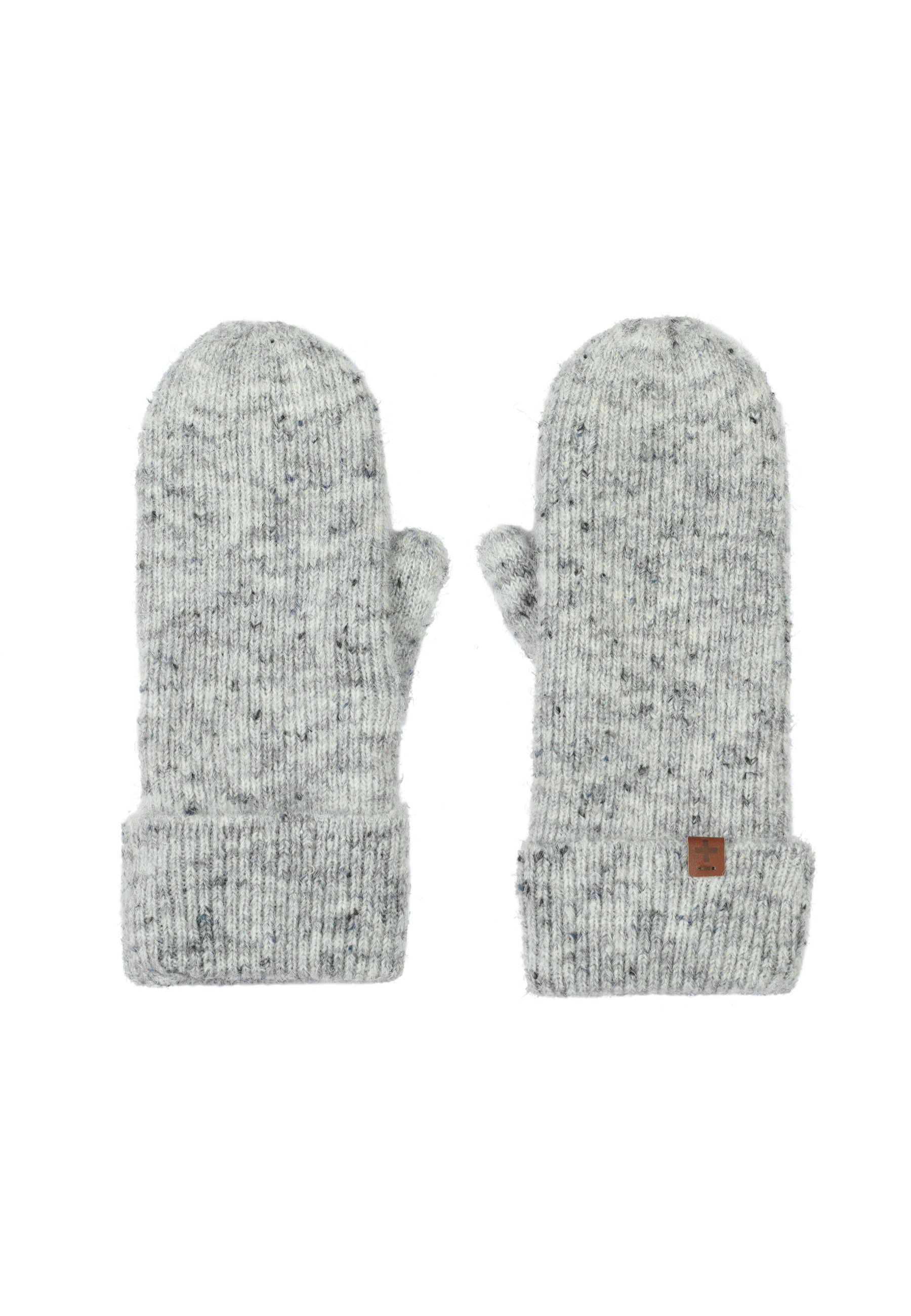 Flecked Wool Blend Lined Mittens
