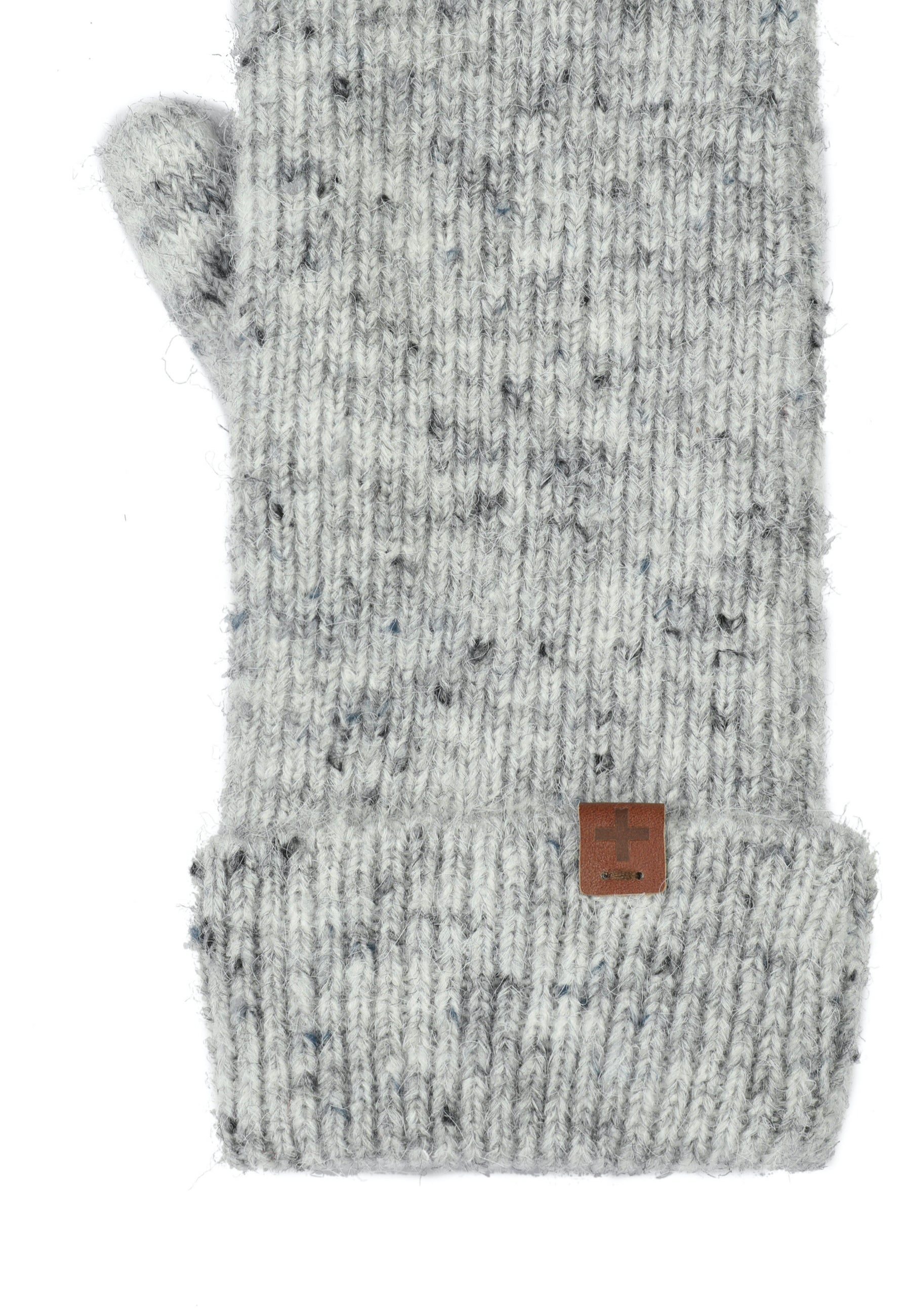 Flecked Wool Blend Lined Mittens