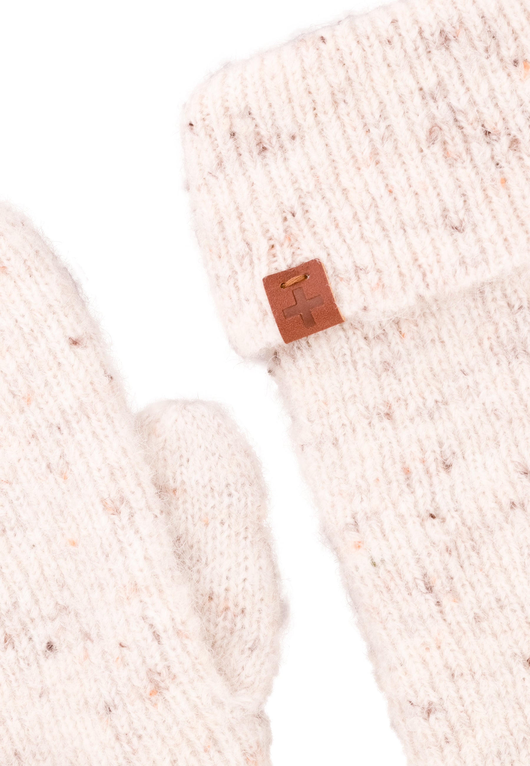 Flecked Wool Blend Lined Mittens