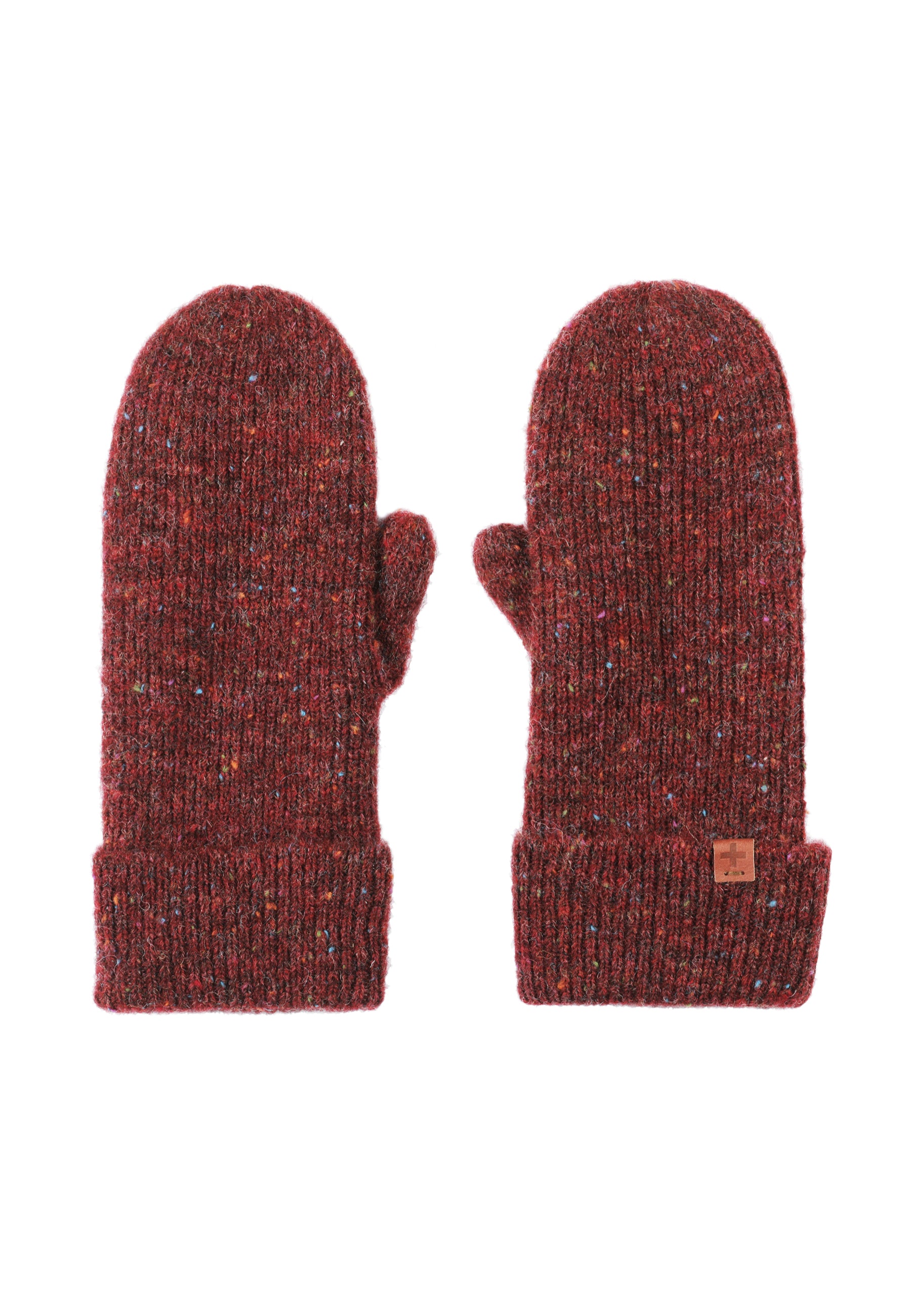 Flecked Wool Blend Lined Mittens