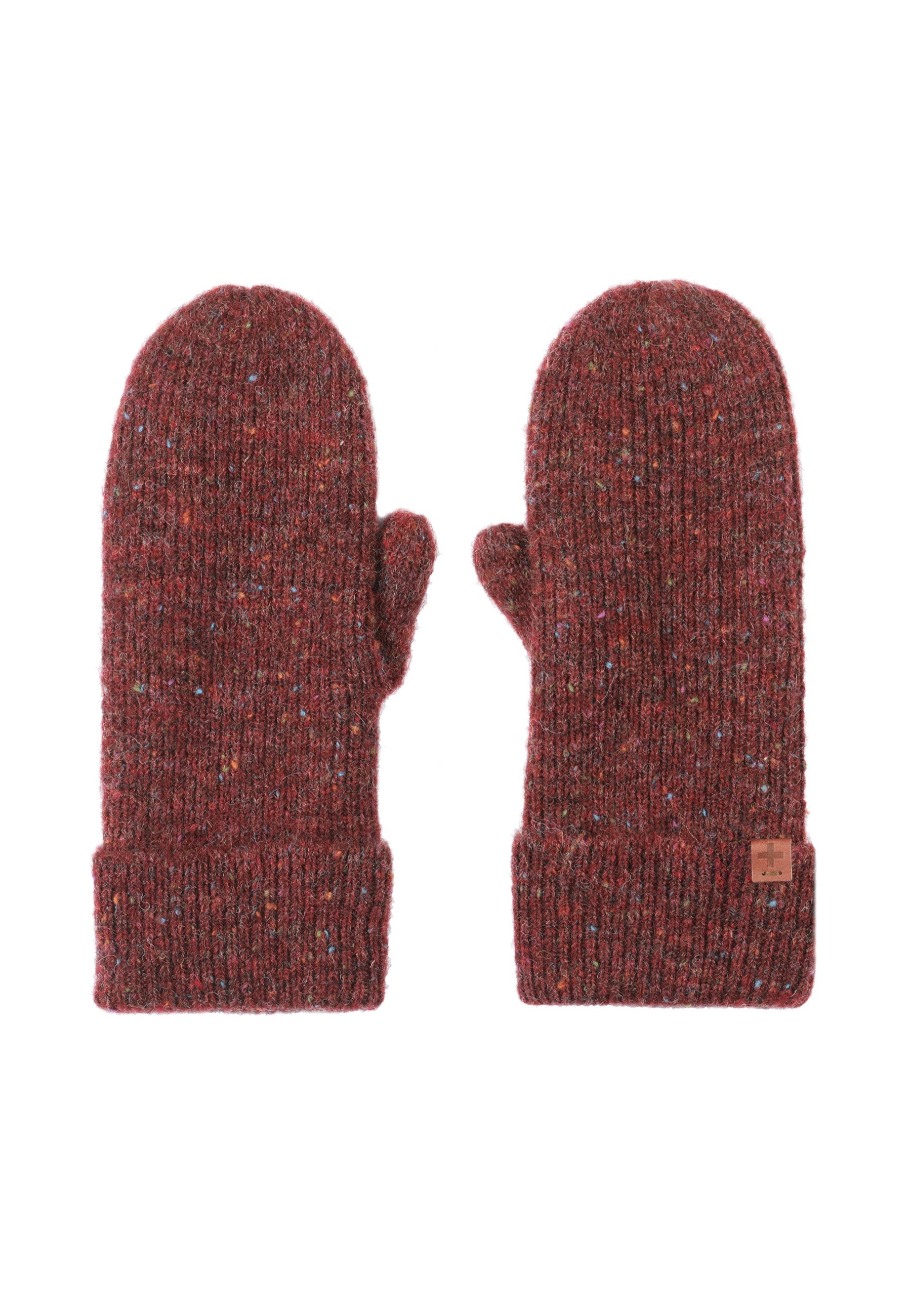 Flecked Wool Blend Lined Mittens