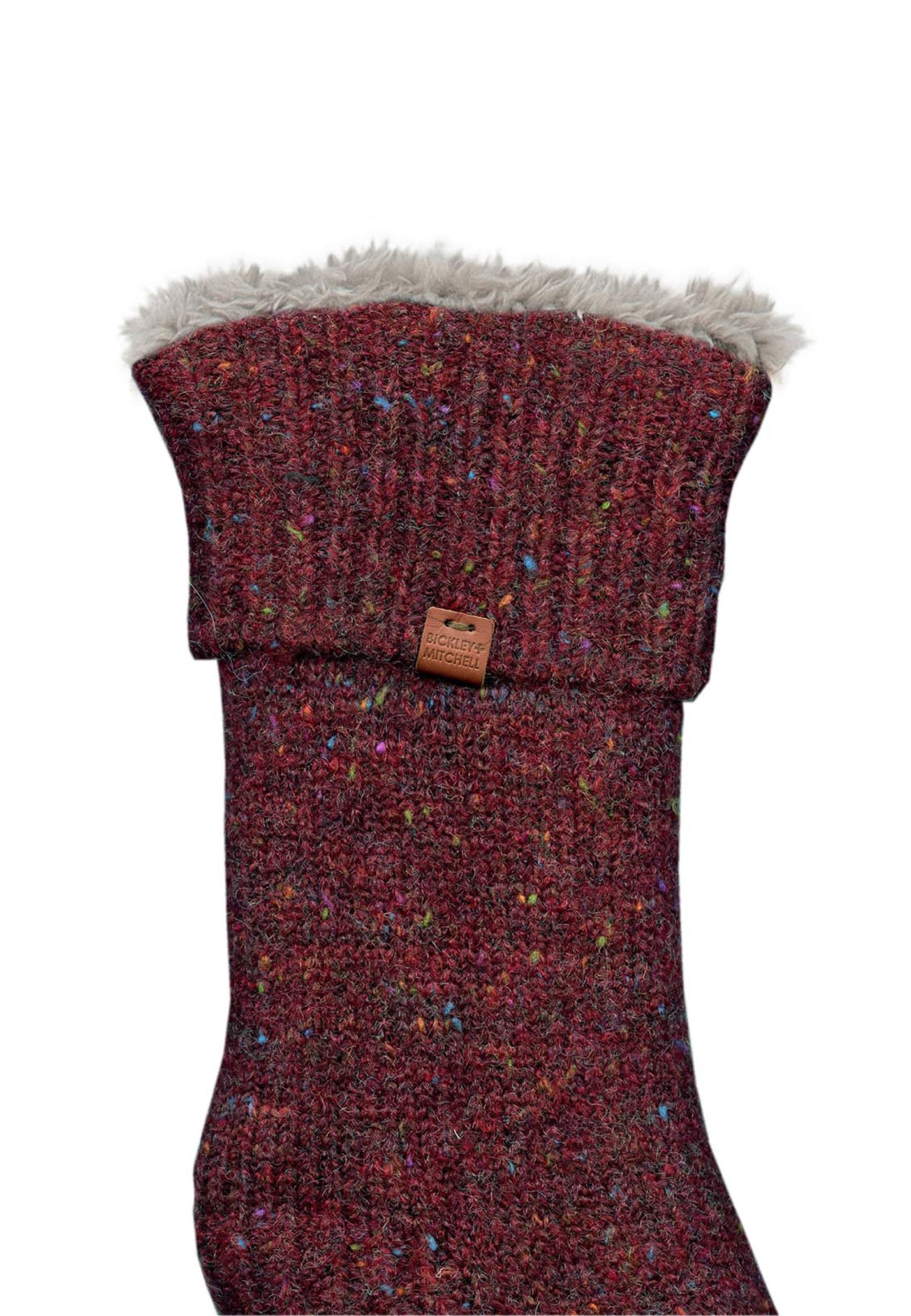 Flecked Wool Blend Slipper Socks