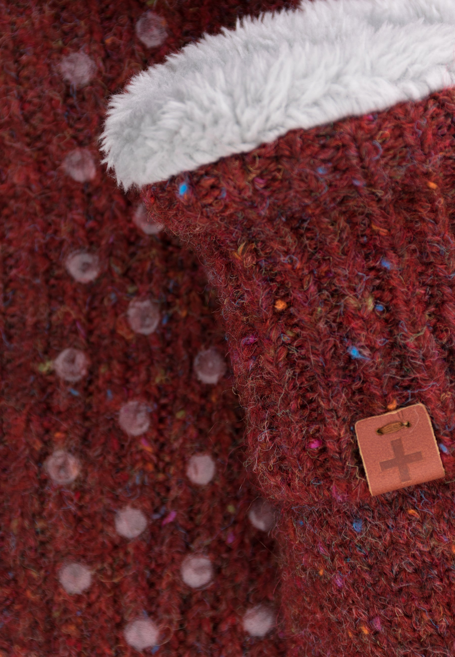 Flecked Wool Blend Slipper Socks