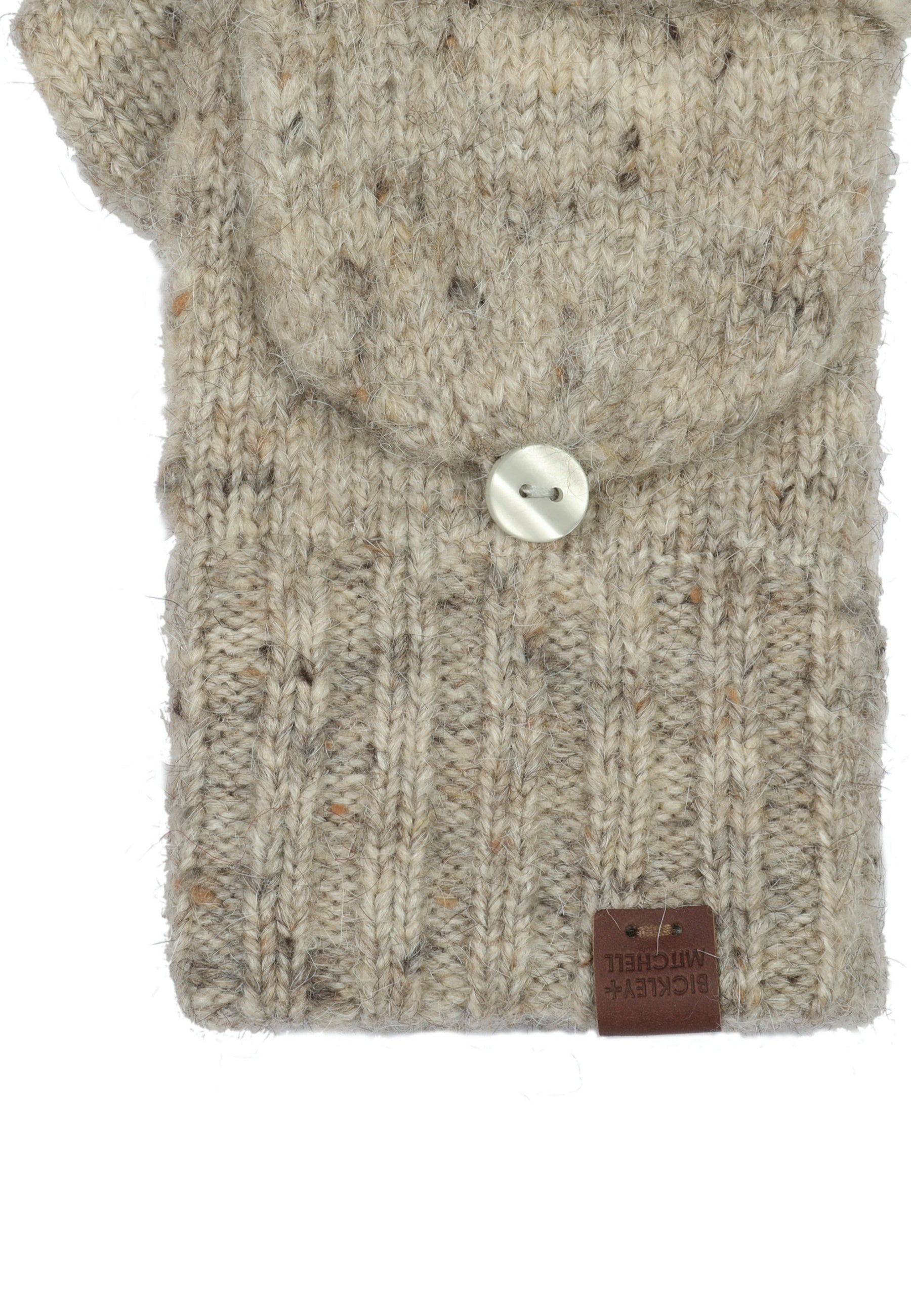 Flecked Wool Blend Fingerless Gloves/Mittens